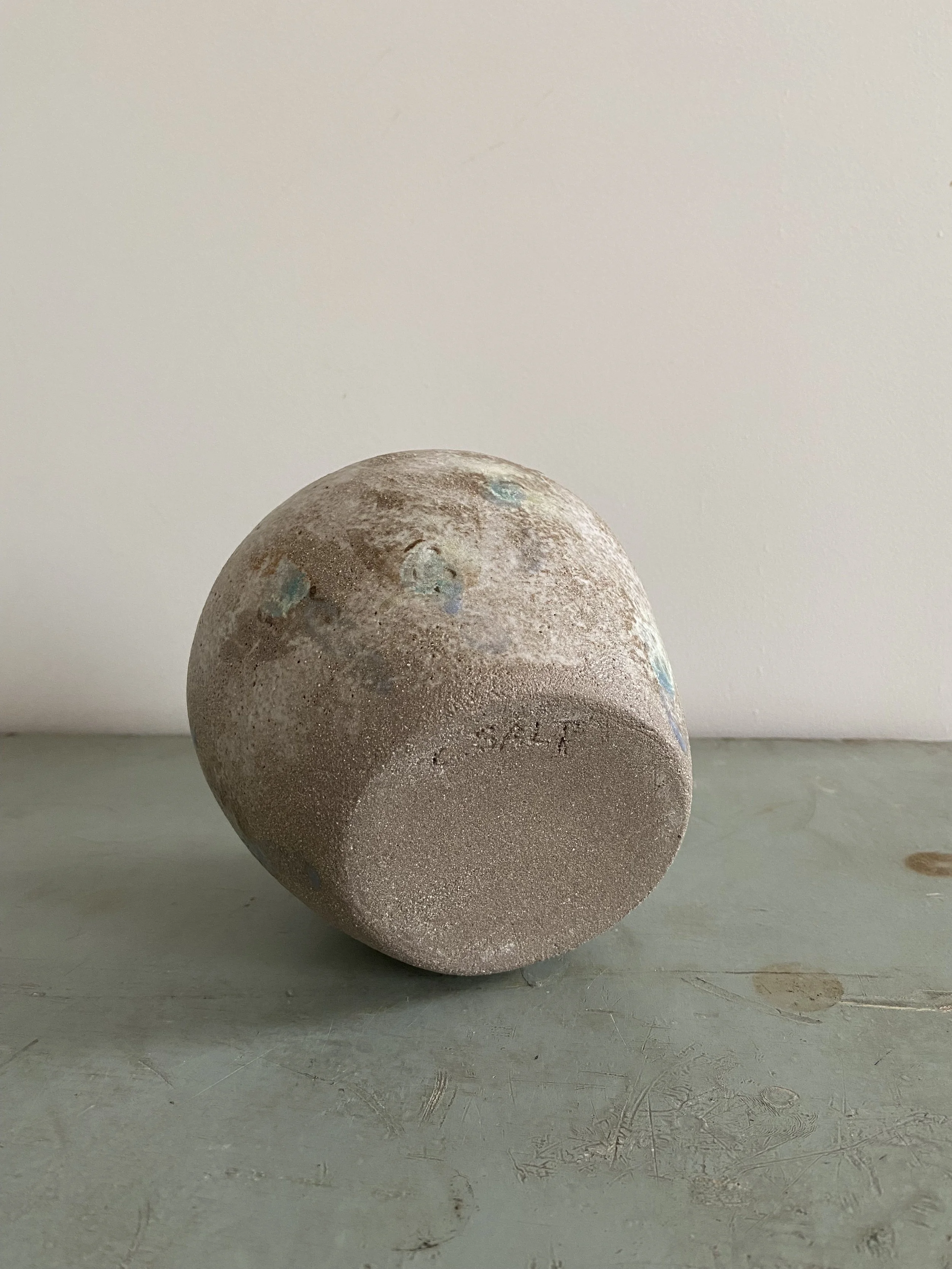 Coil built ceramic Moon Pot by Charlotte Salt