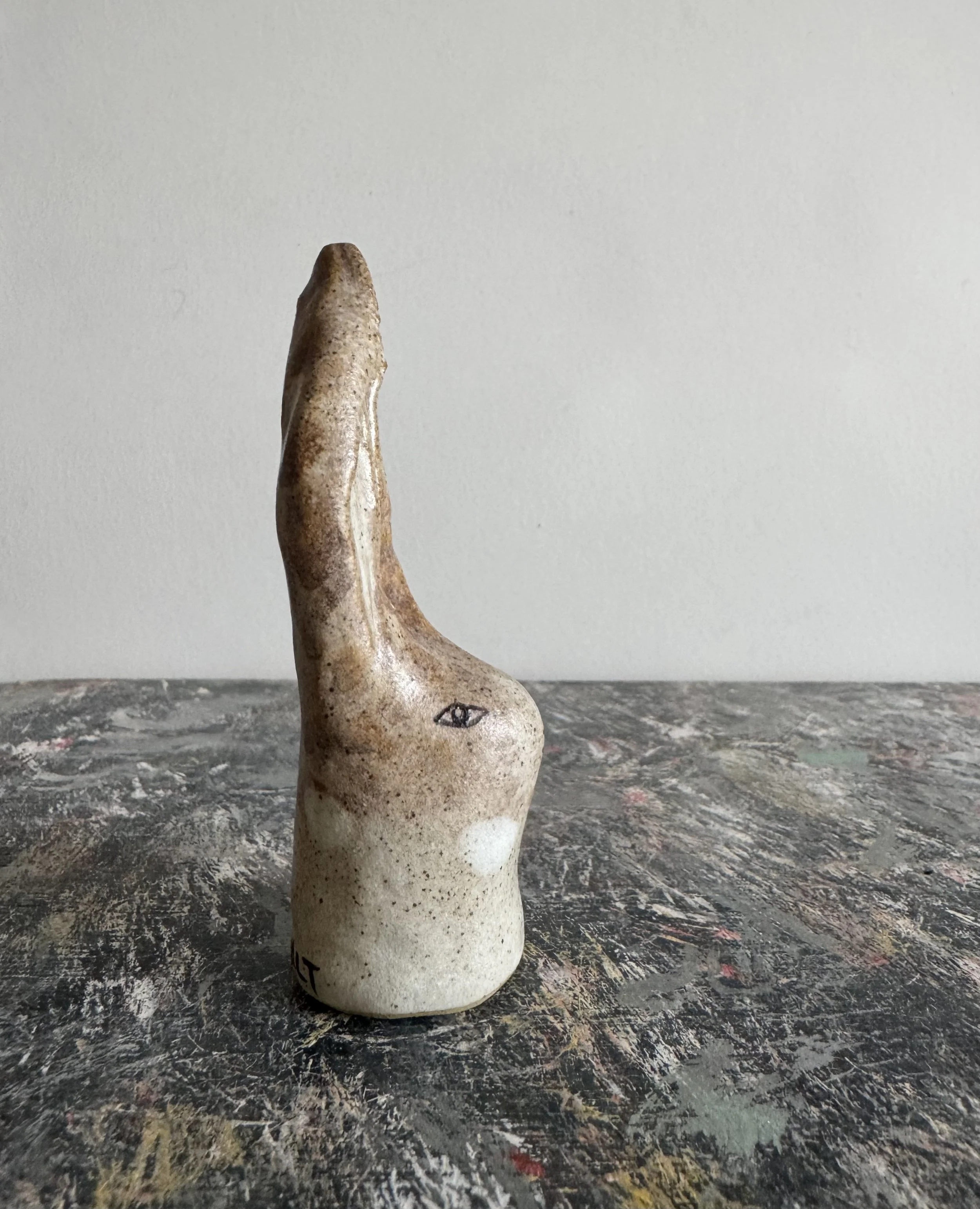 Ceramic rabbits by Charlotte salt