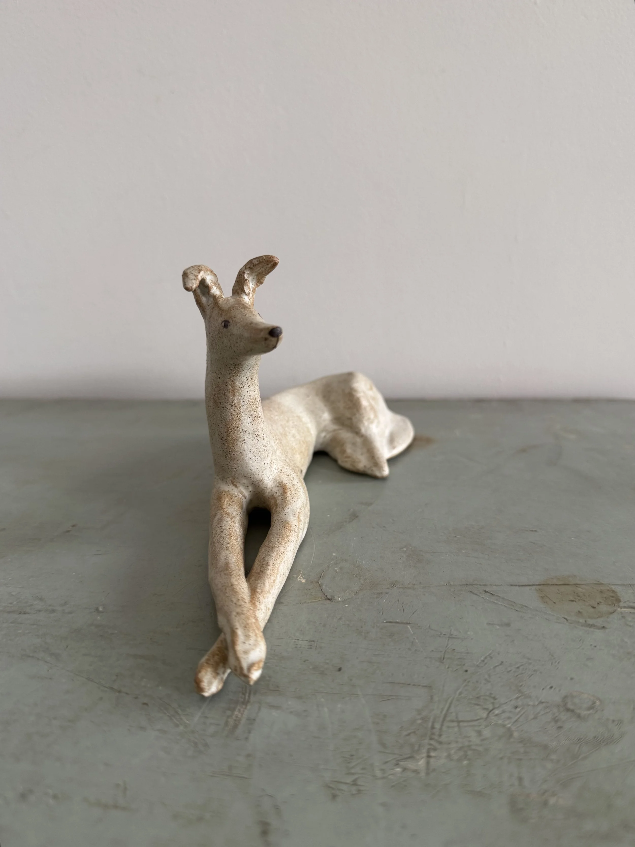 Stoneware hounds by Charlotte Salt