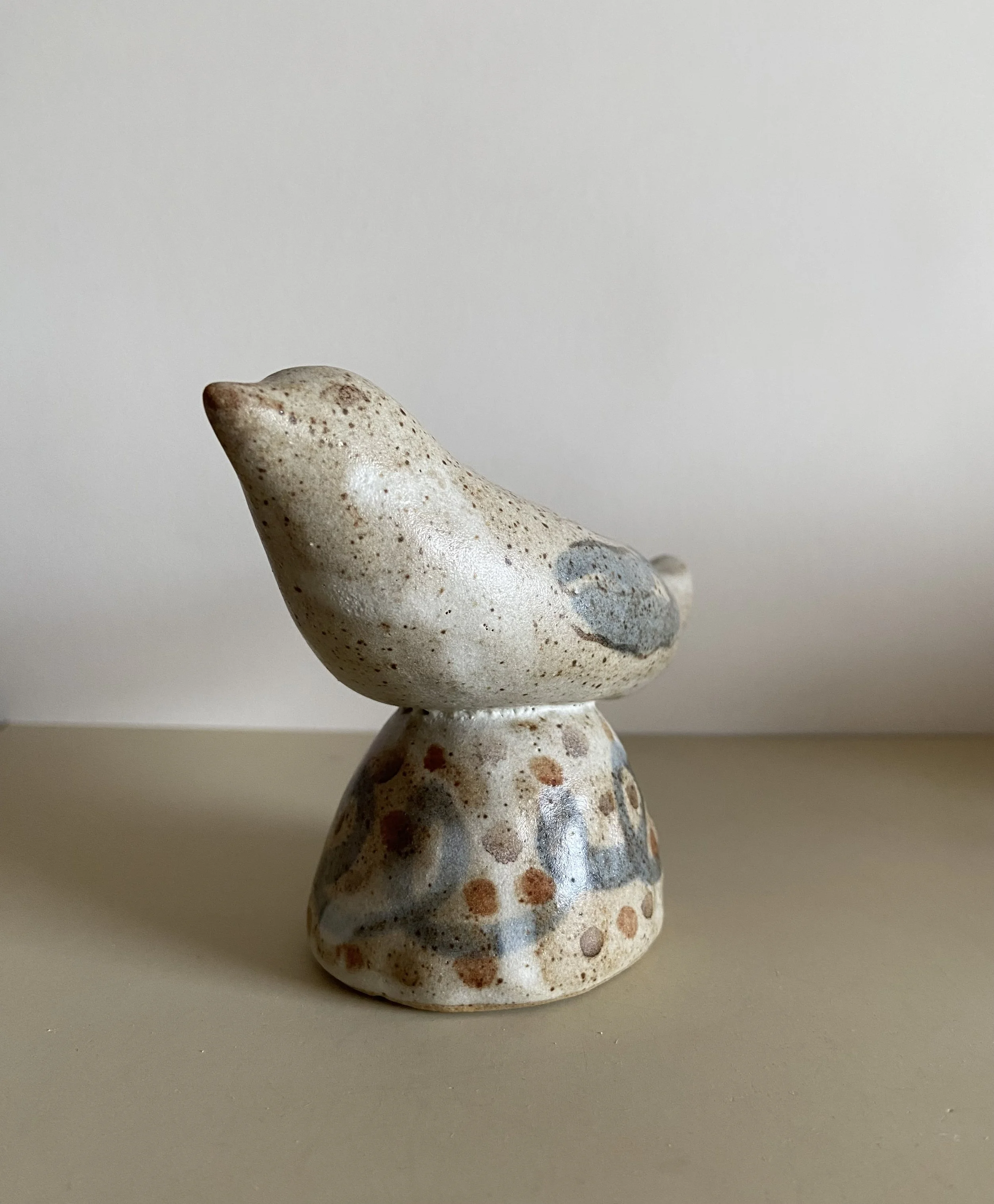 Ceramic bird candle holders by Charlotte Salt