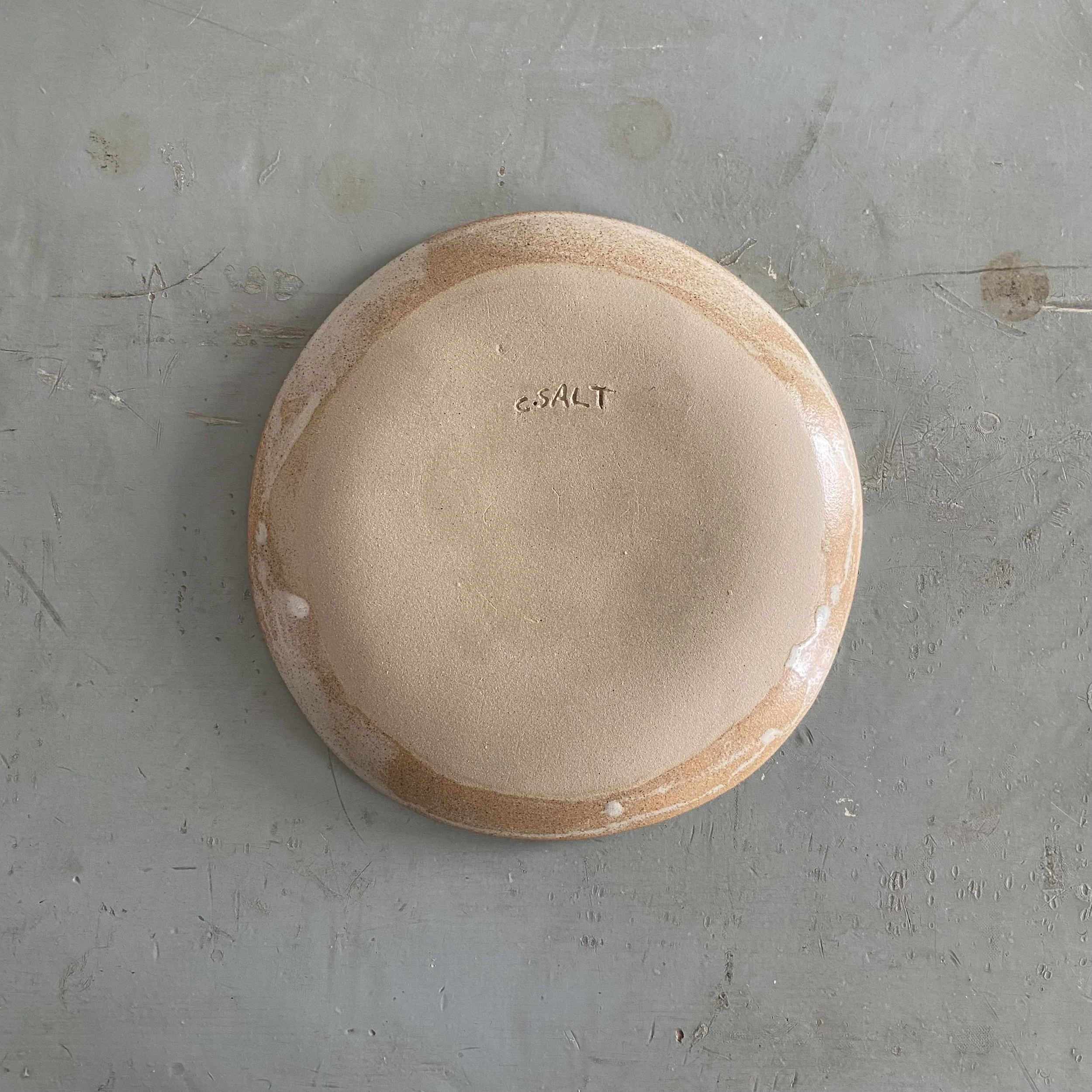 Handmade ceramic plate by Charlotte Salt