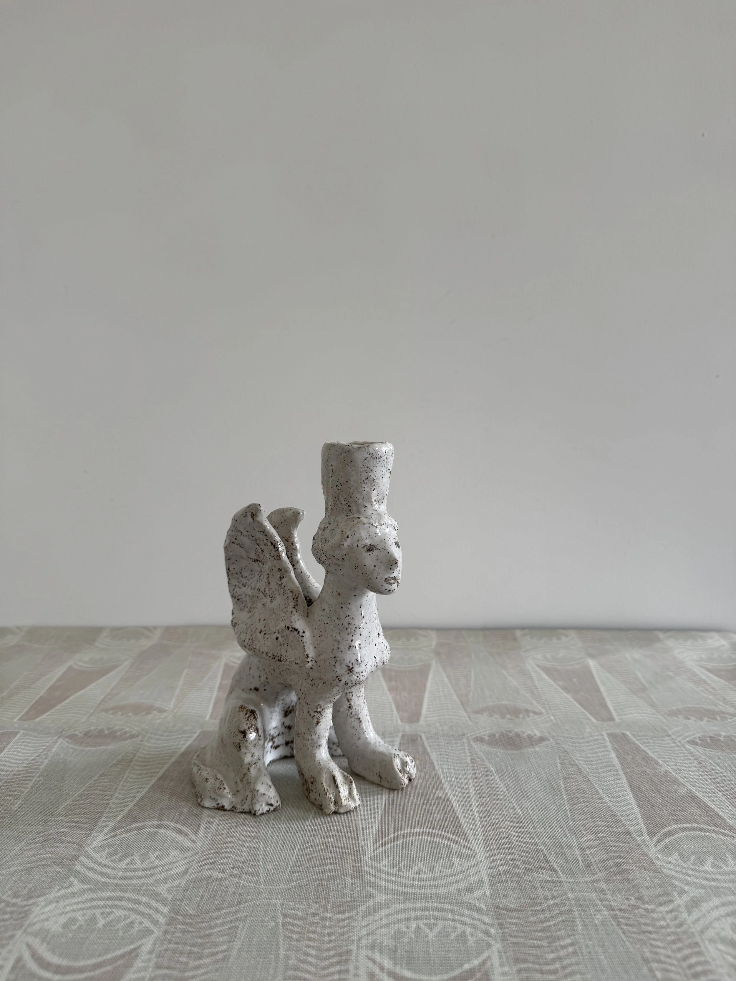 Ceramic sphinx by Charlotte Salt