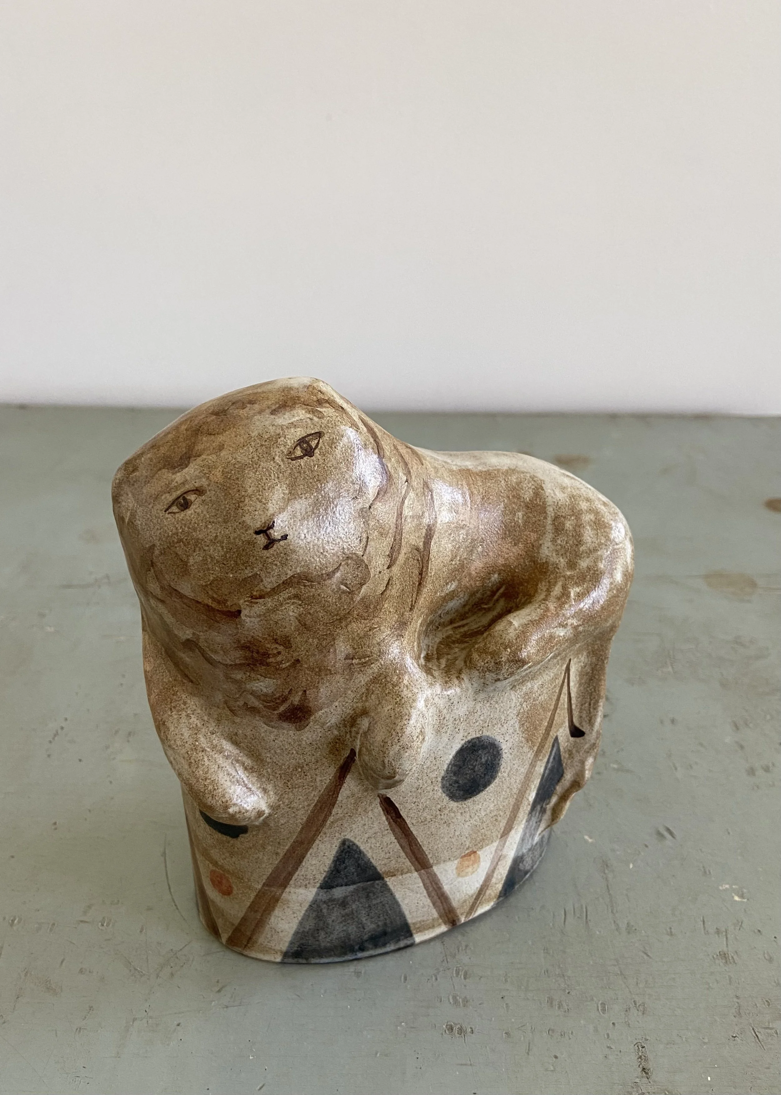 Handmade ceramic lion by Charlotte Salt
