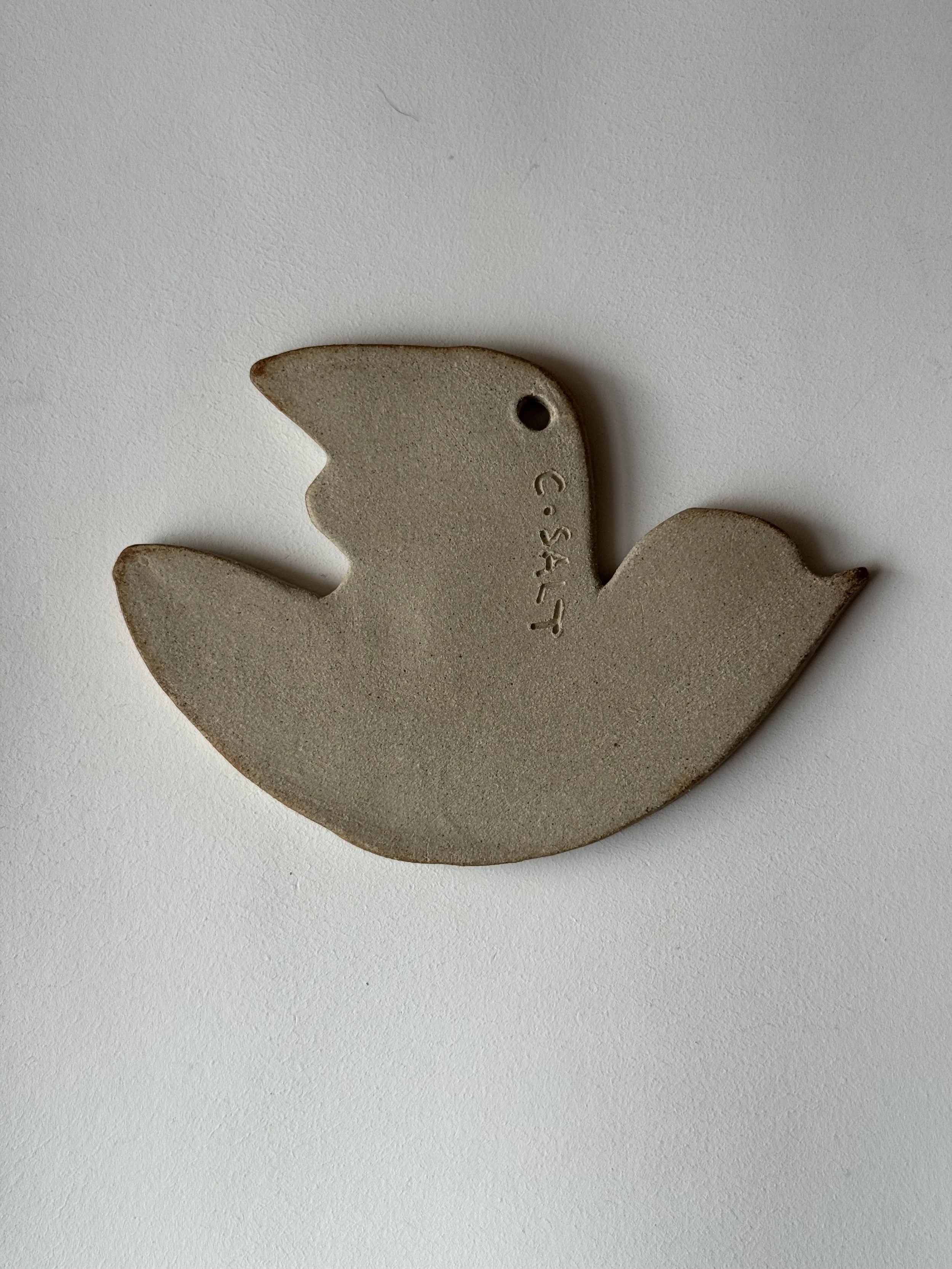 Ceramic bird decoration by Charlotte Salt