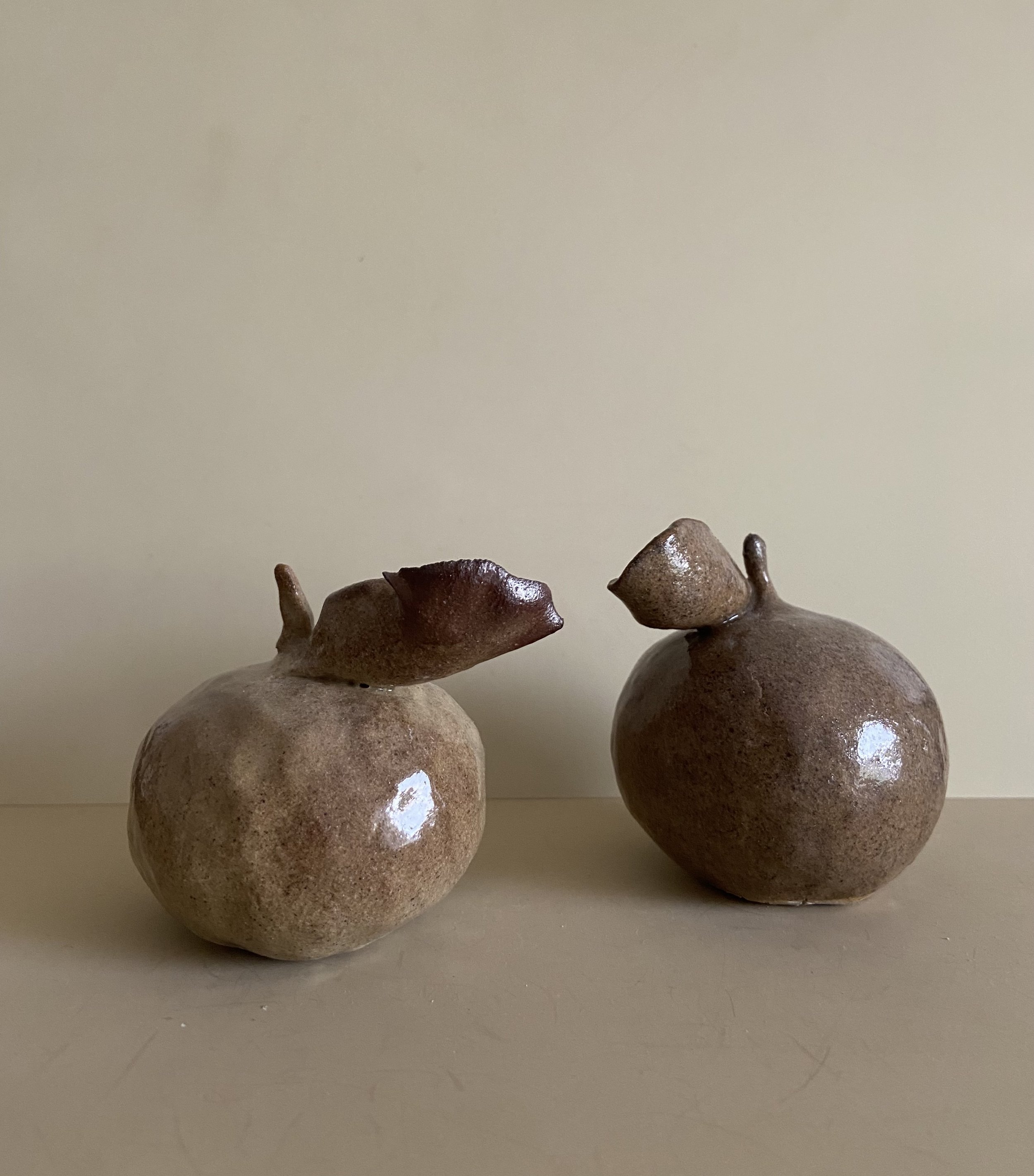 hand pinched ceramic apple by Charlotte Salt