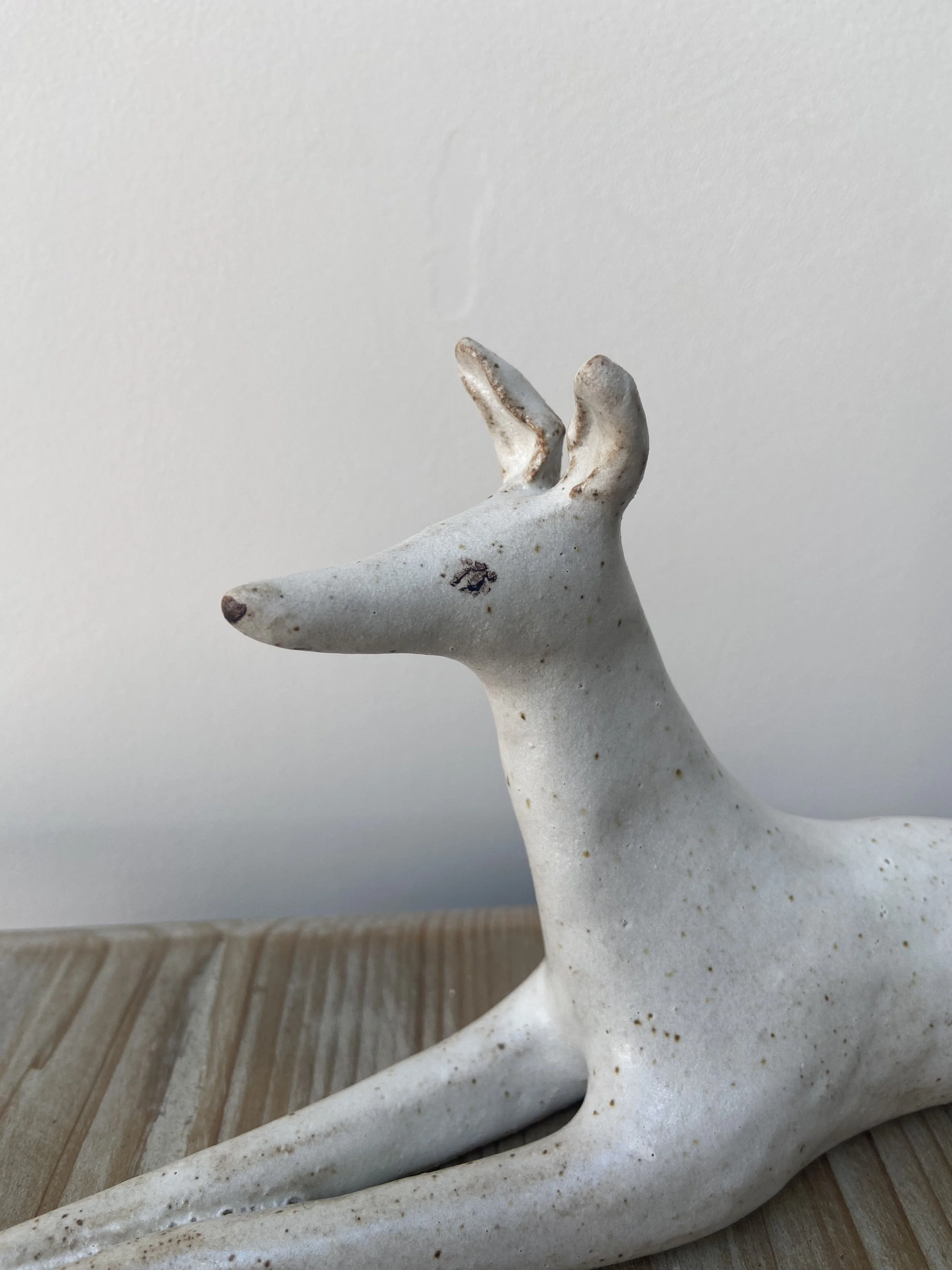 Handmade hound sculpture by Charlotte Salt