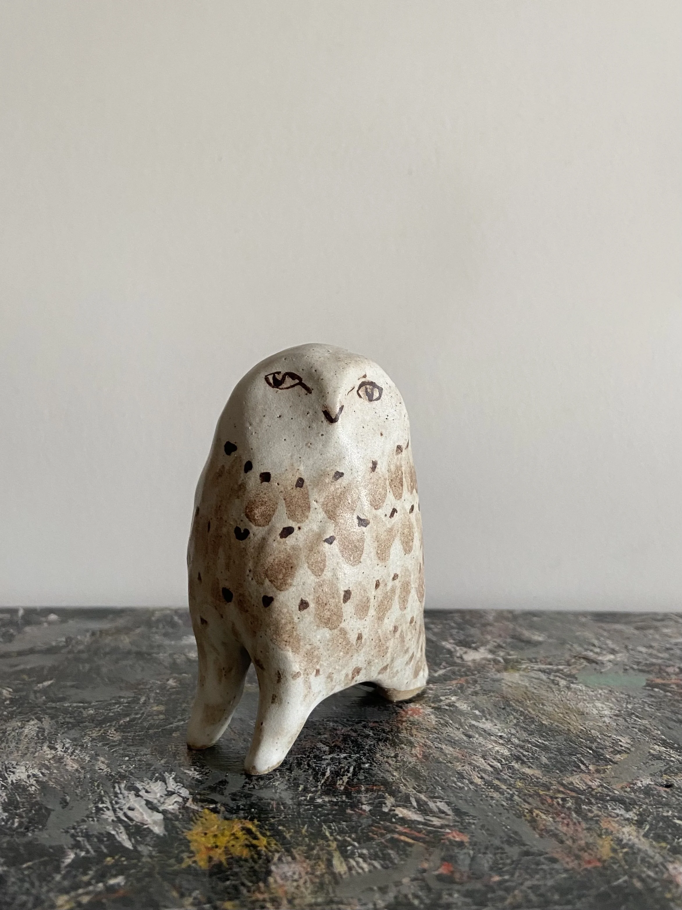 Handmade ceramic owl sculpture  by Charlotte Salt