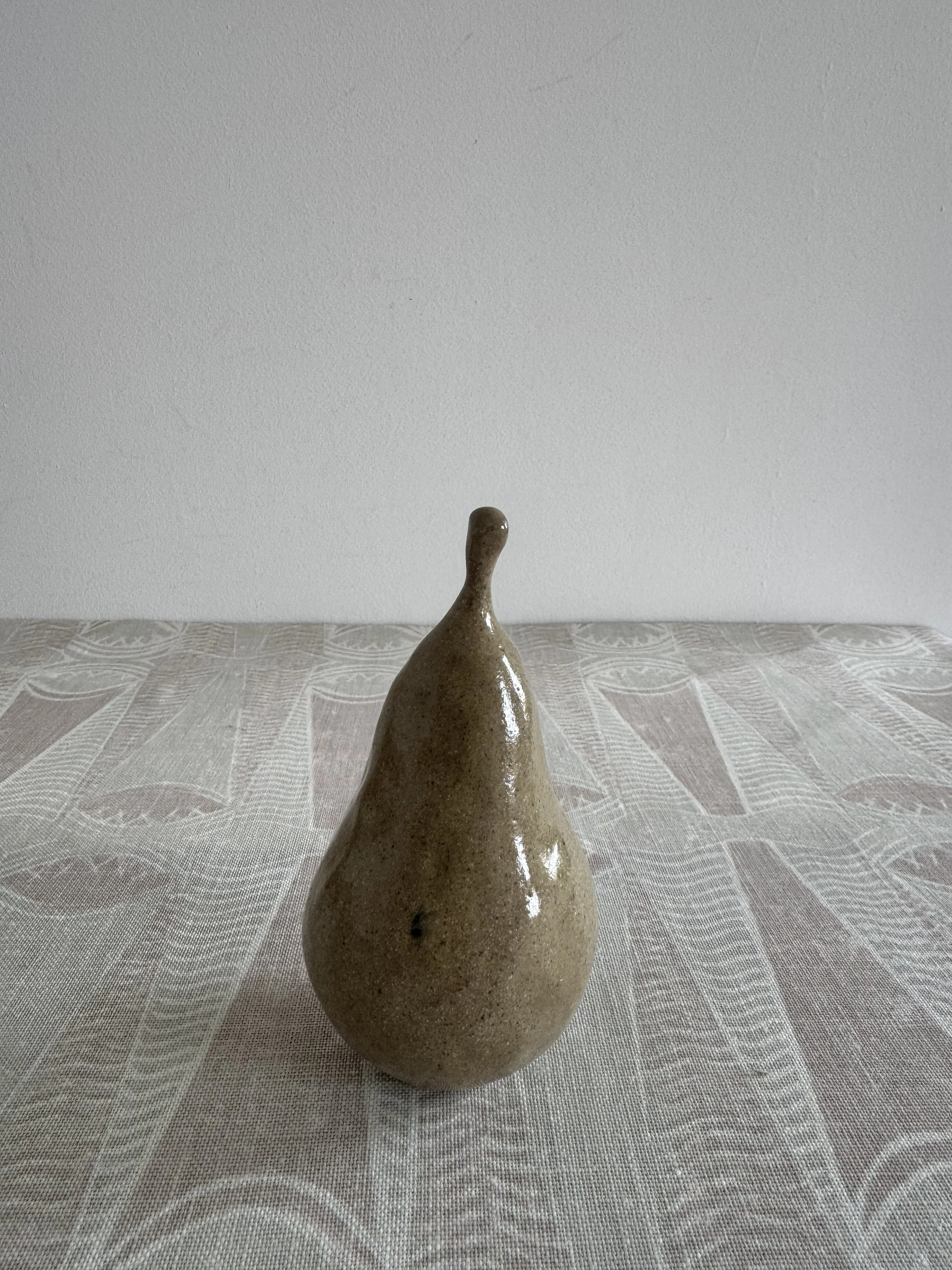 Handmade ceramic pinched pear by Charlotte Salt