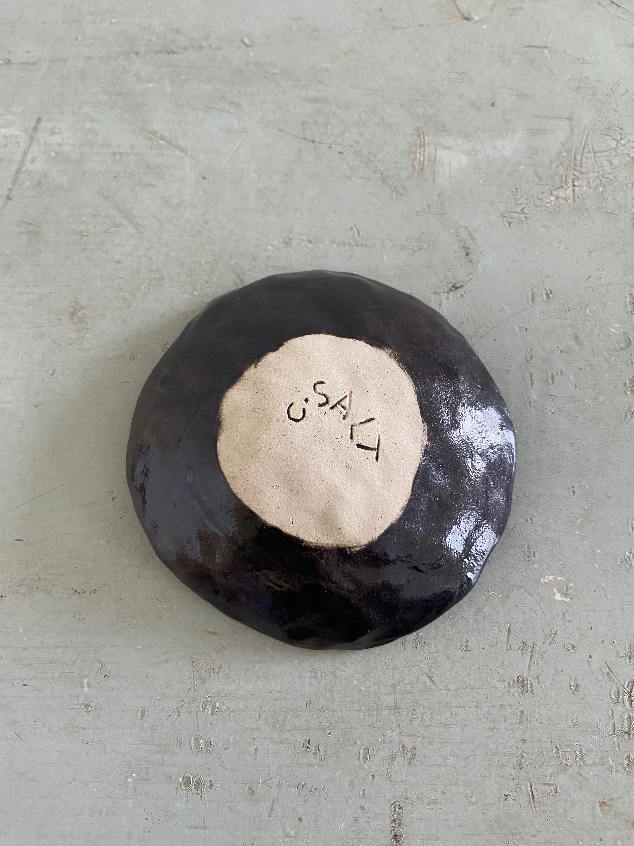 Handmade ceramic trinket dish by Charlotte Salt