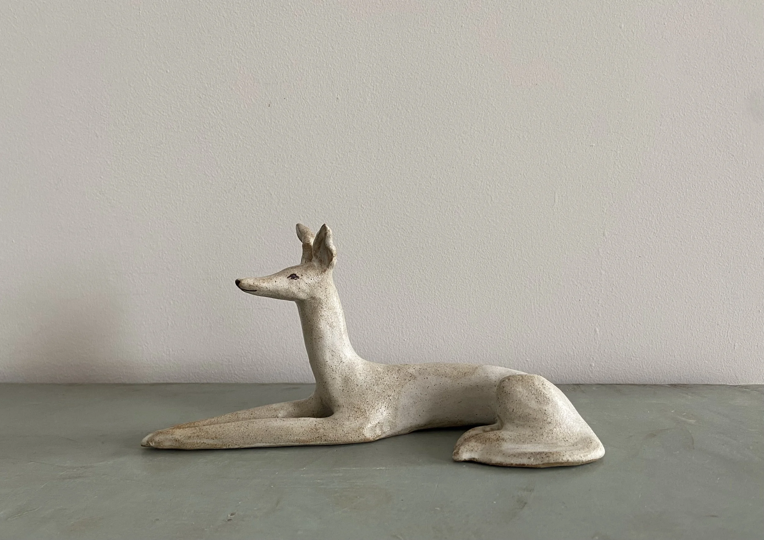 Ceramic hound by Charlotte Salt