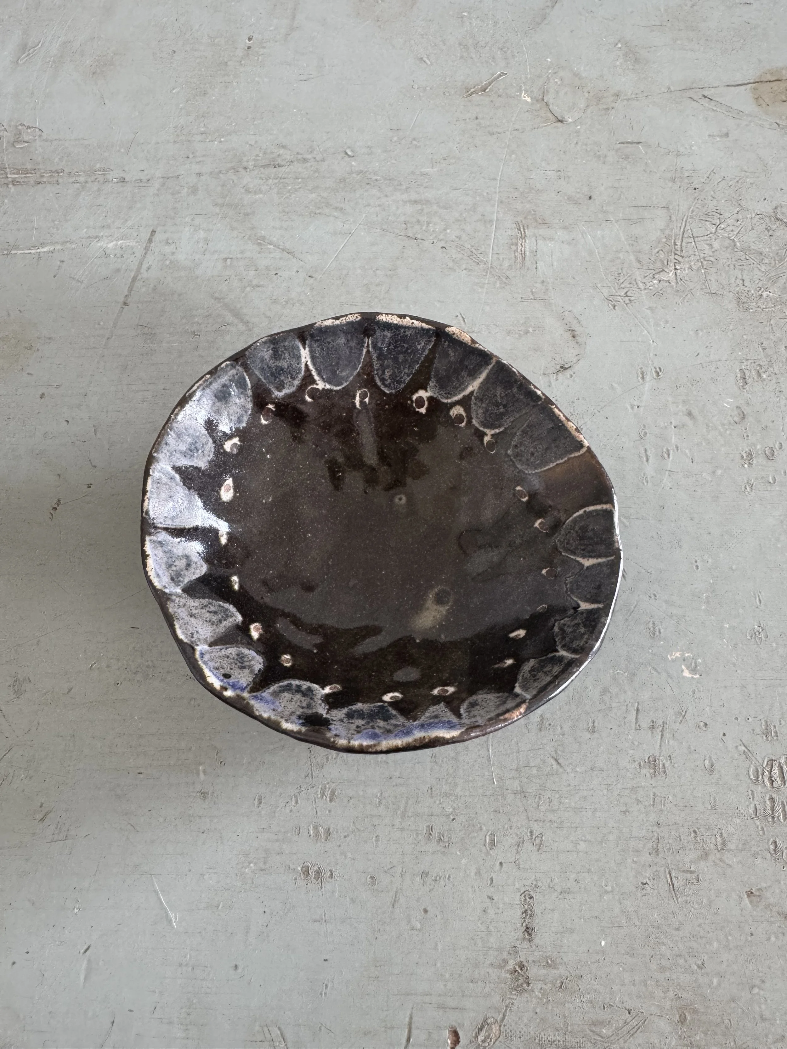 Pinched ceramic trinket dishes by Charlotte Salt