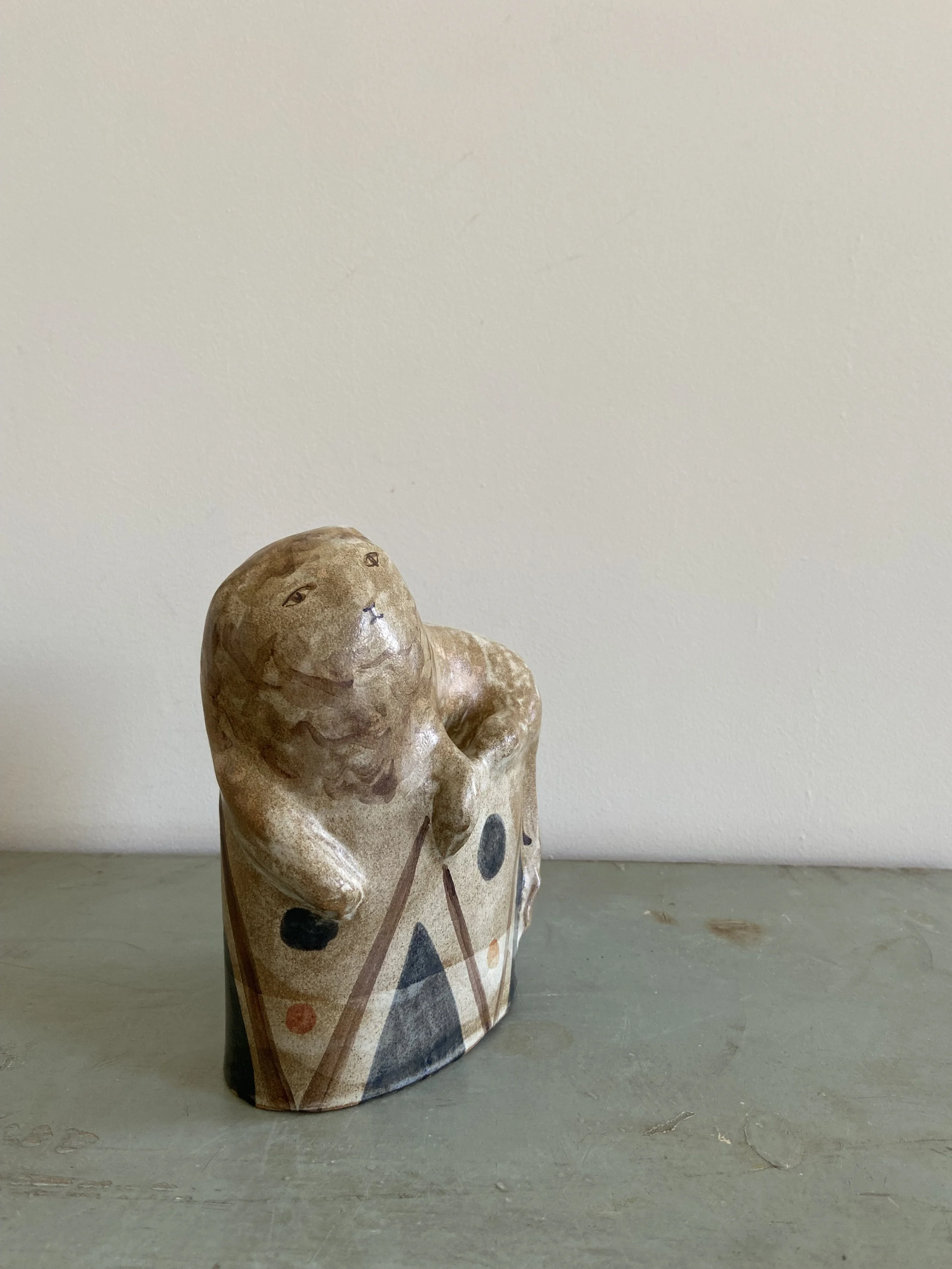 Handmade ceramic lion by Charlotte Salt