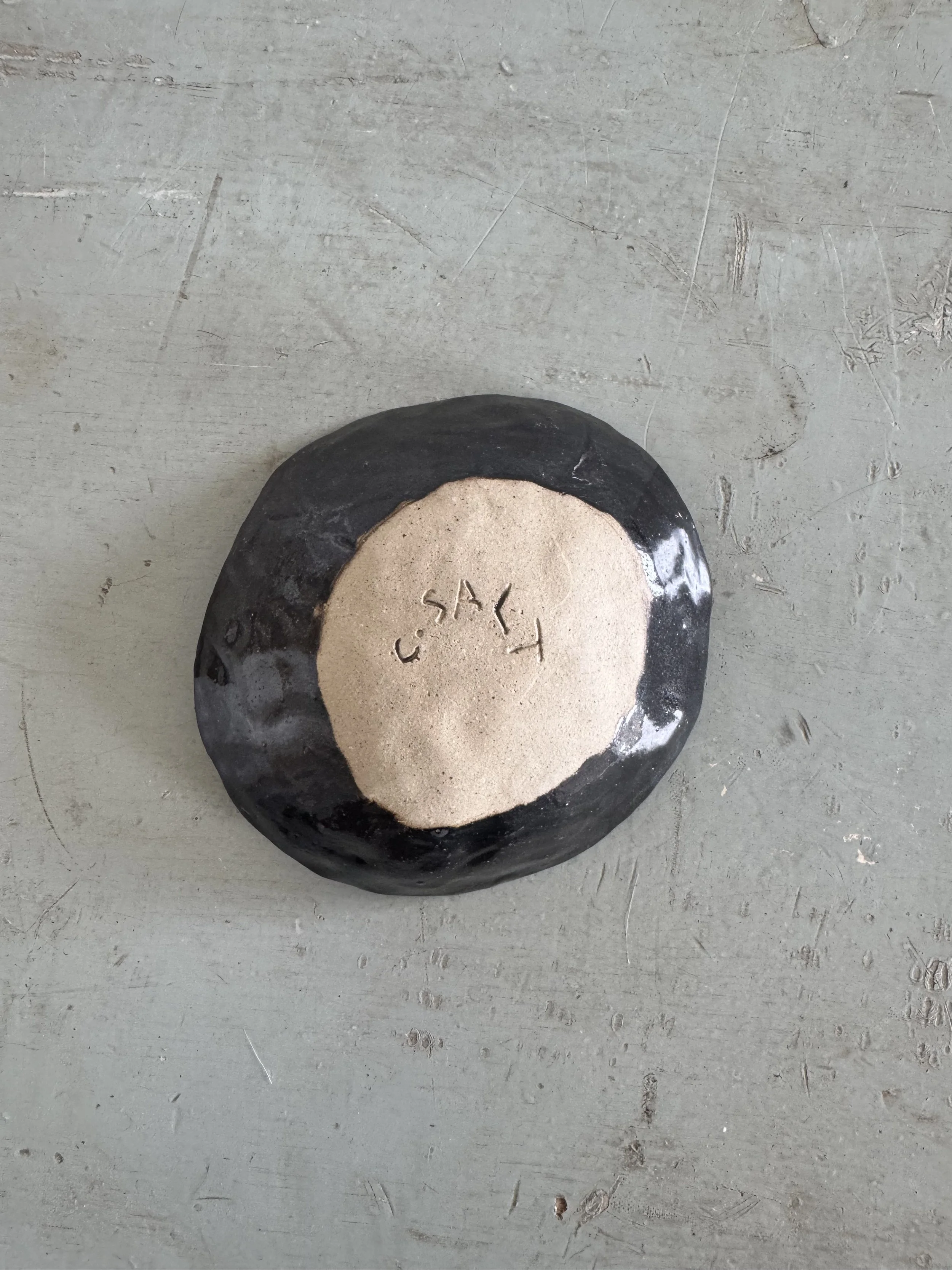 Pinched ceramic trinket dishes by Charlotte Salt