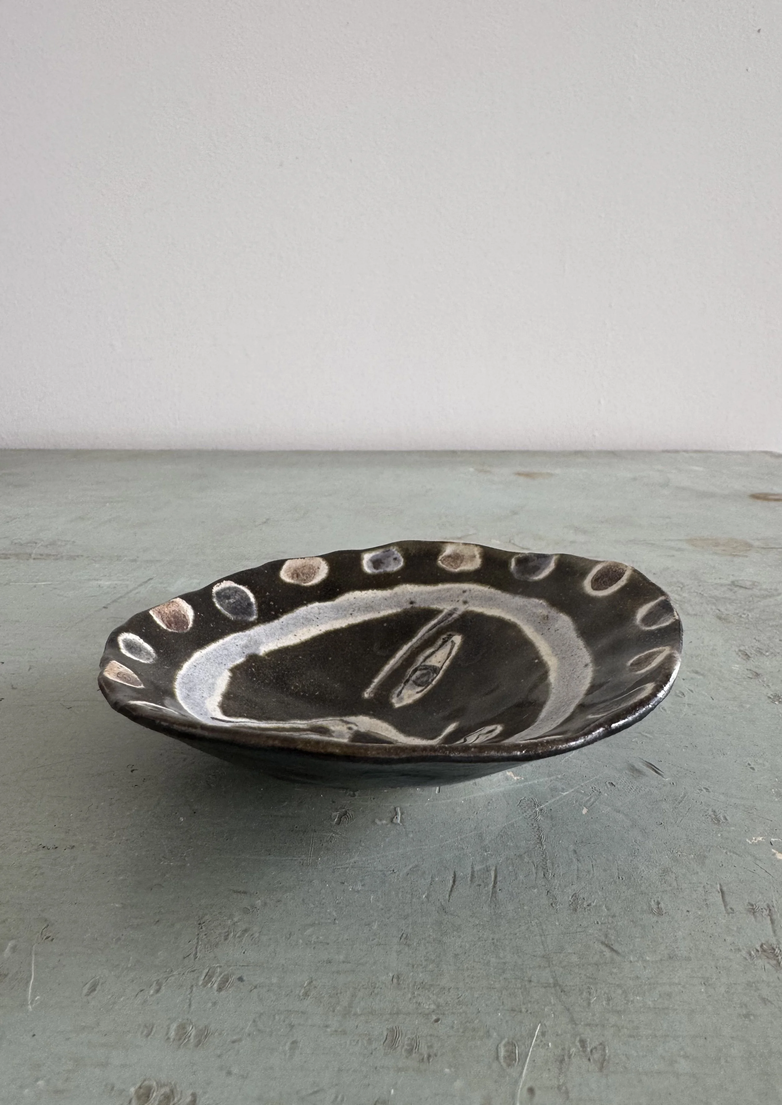 Pinched ceramic trinket dishes by Charlotte Salt