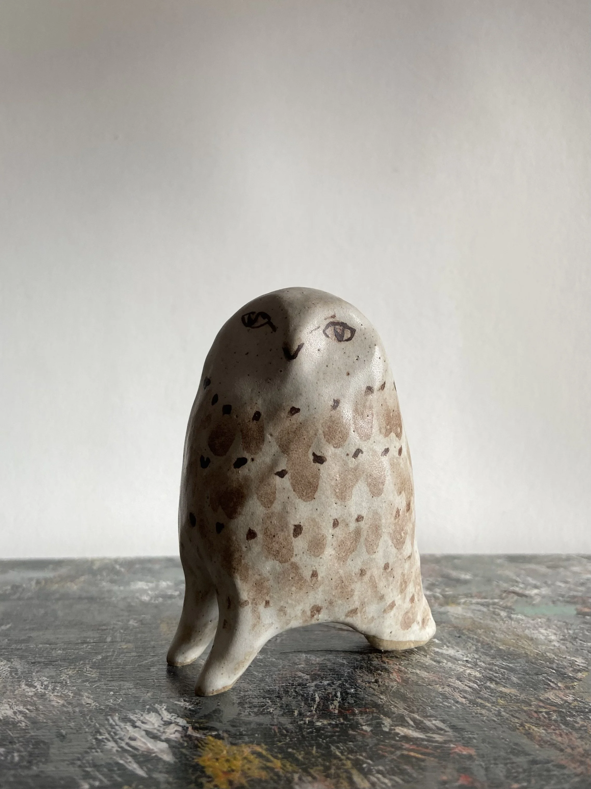 Handmade ceramic owl sculpture  by Charlotte Salt