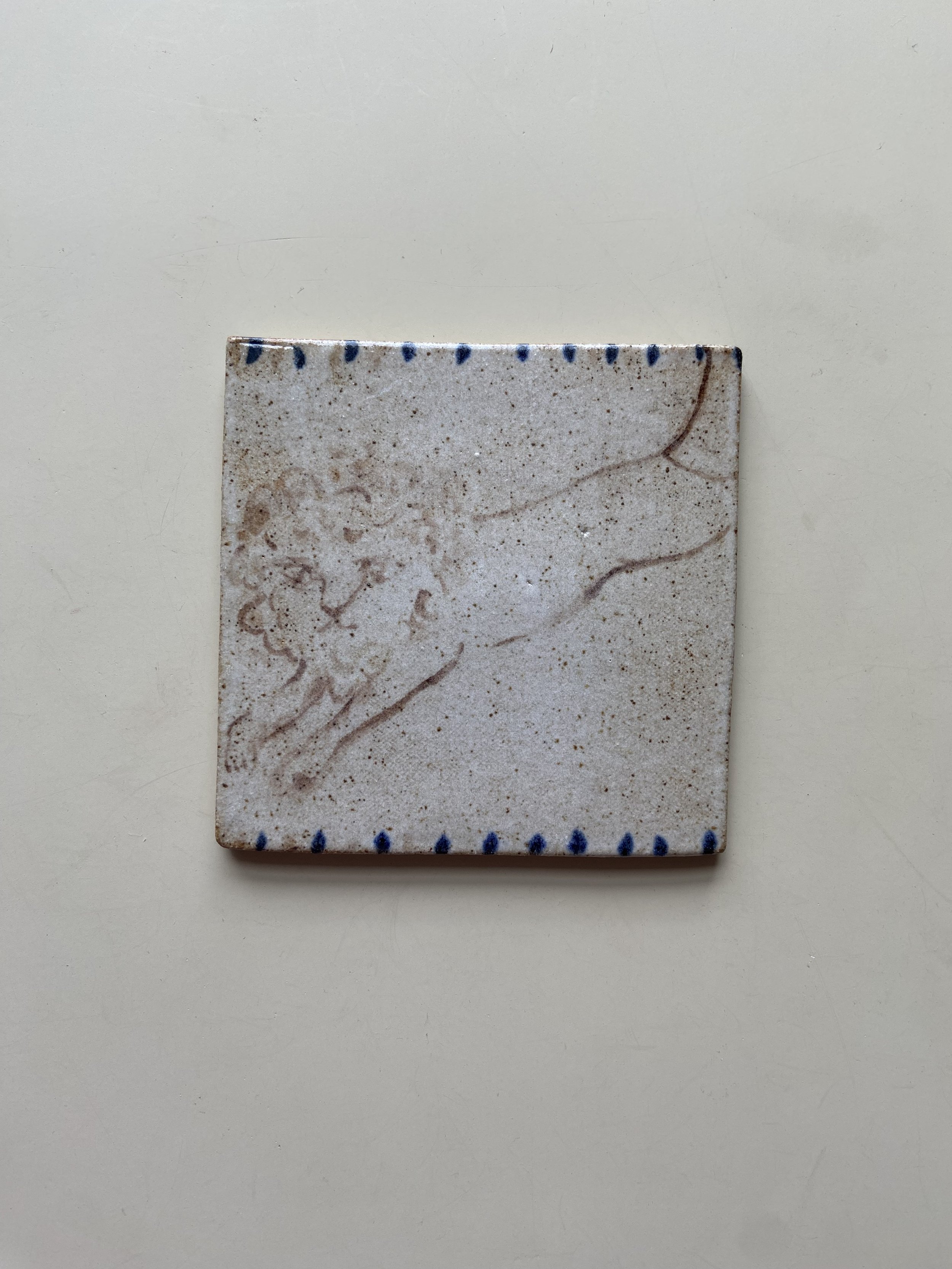 handmade stoneware tiles by Charlotte Salt