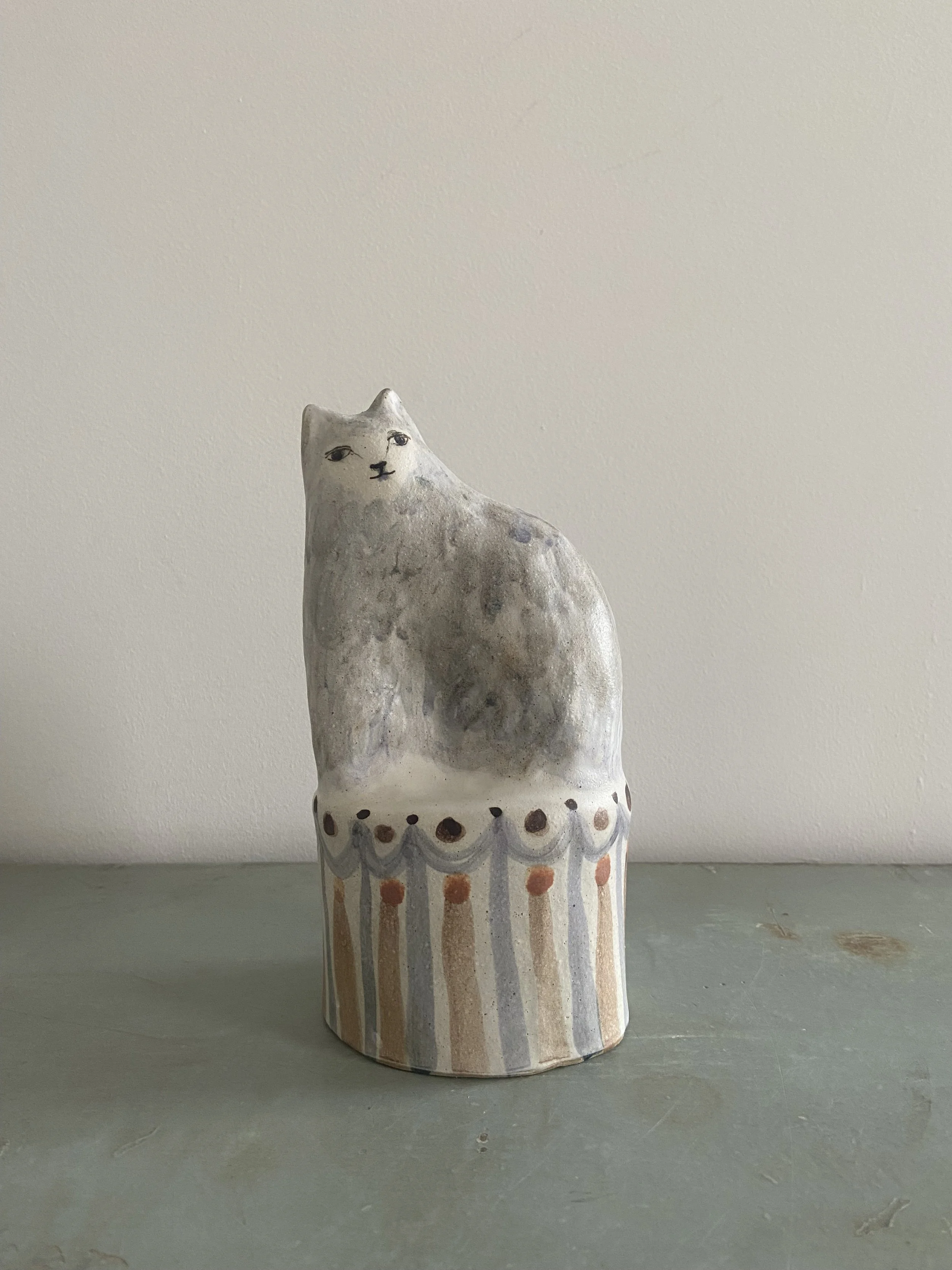 Handmade stoneware cats by Charlotte Salt