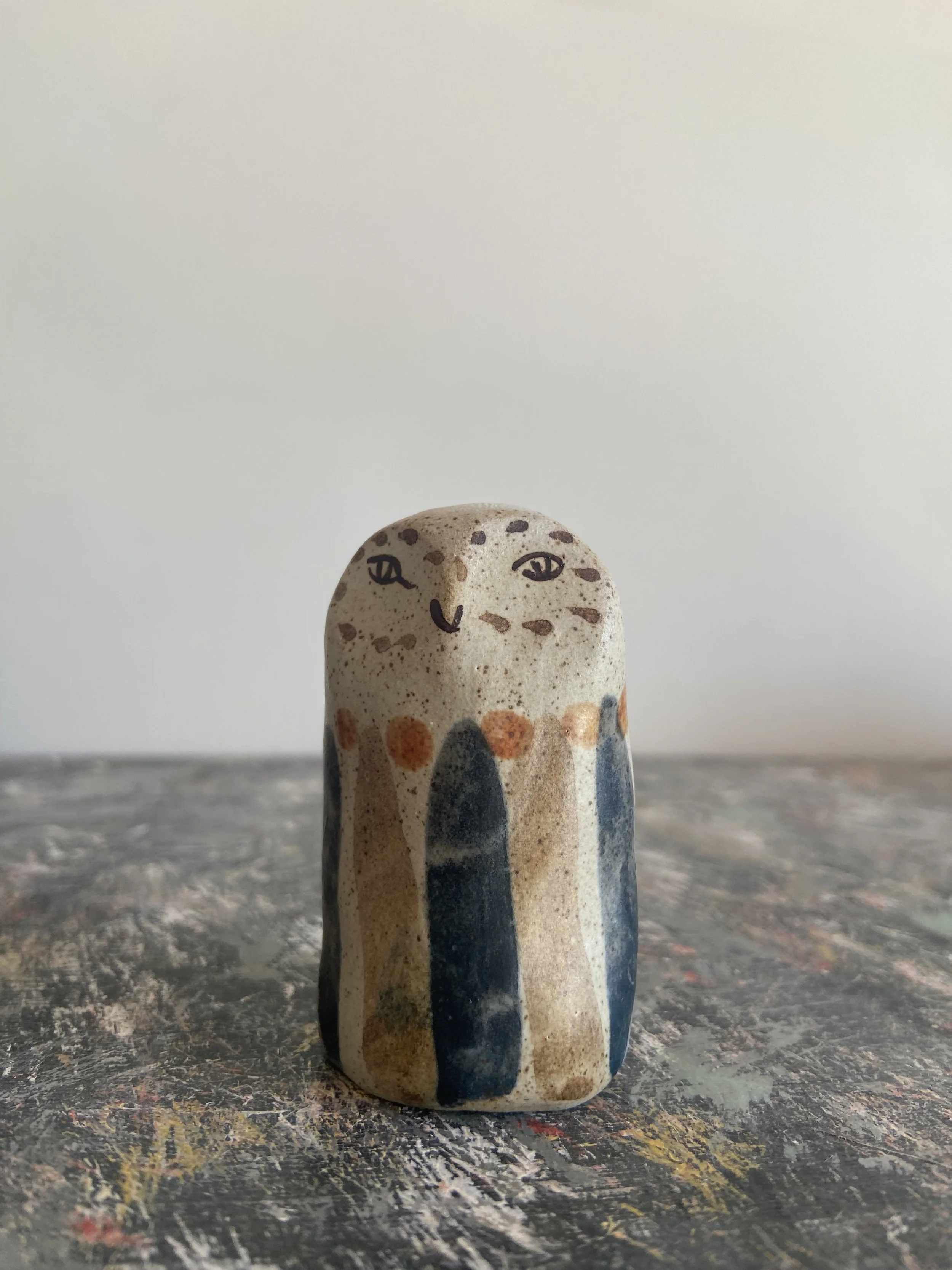 Handmade ceramic owls by Charlotte Salt
