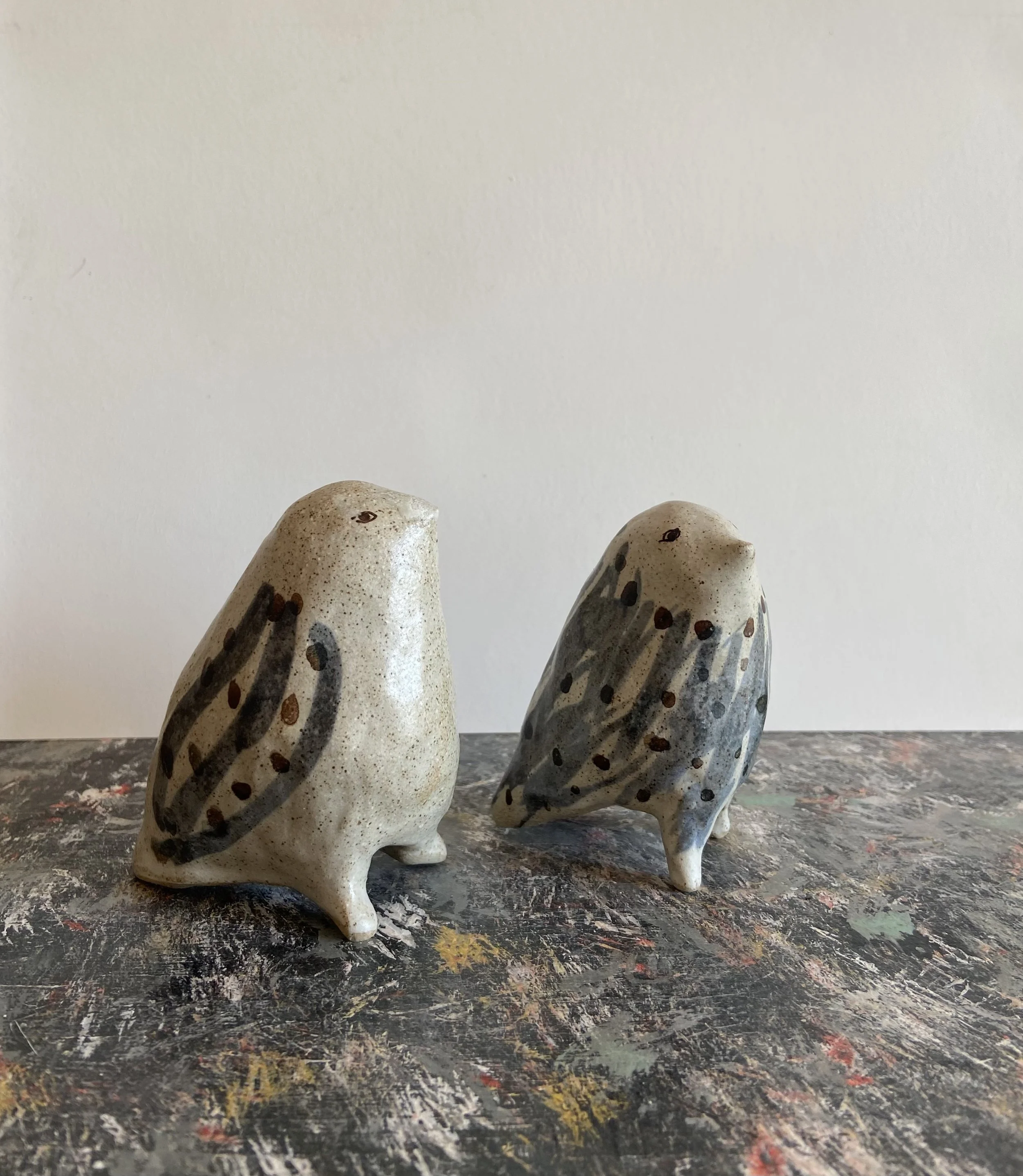 Handmade ceramic birds by Charlotte Salt