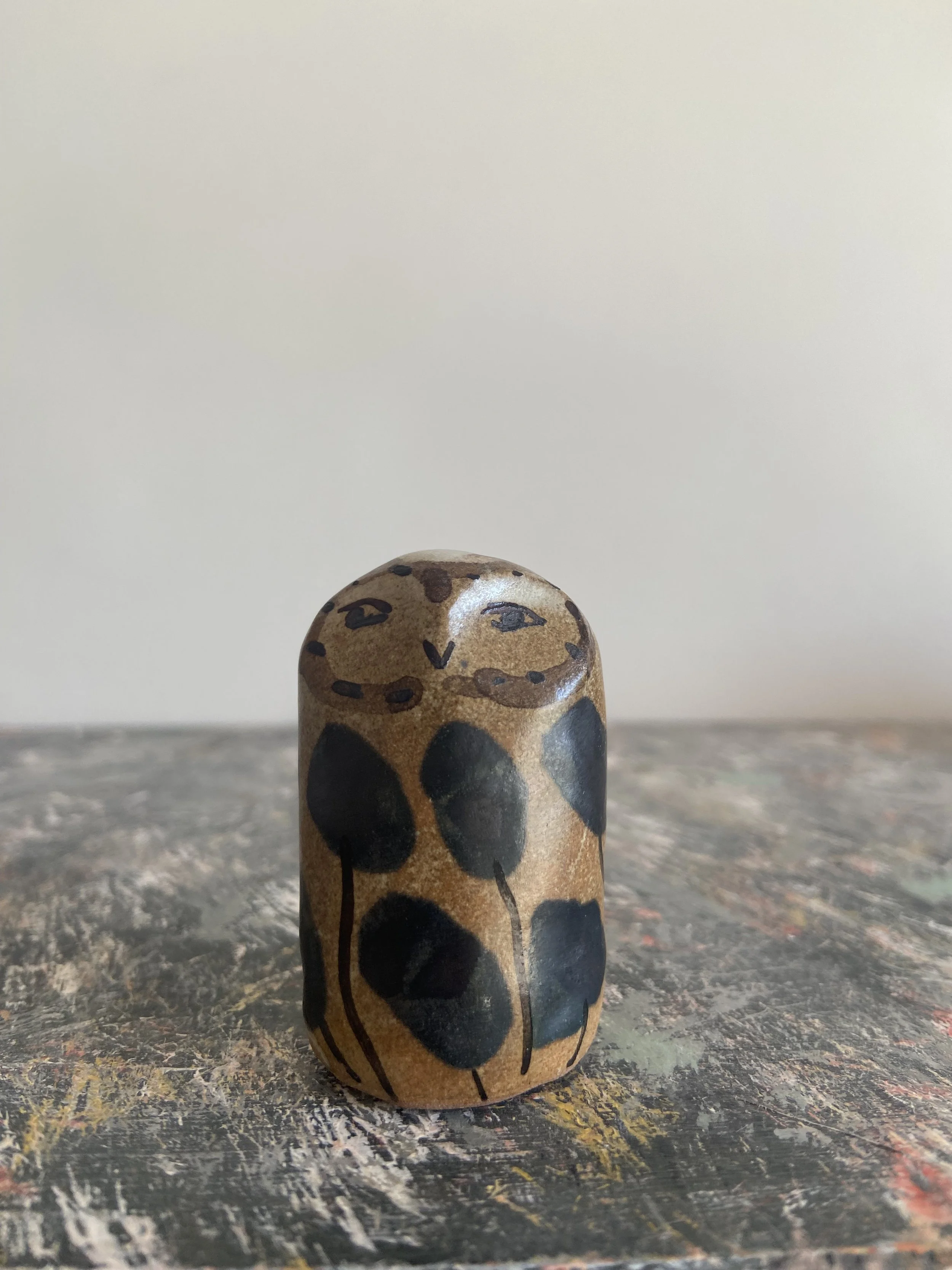 Handmade ceramic owls by Charlotte Salt