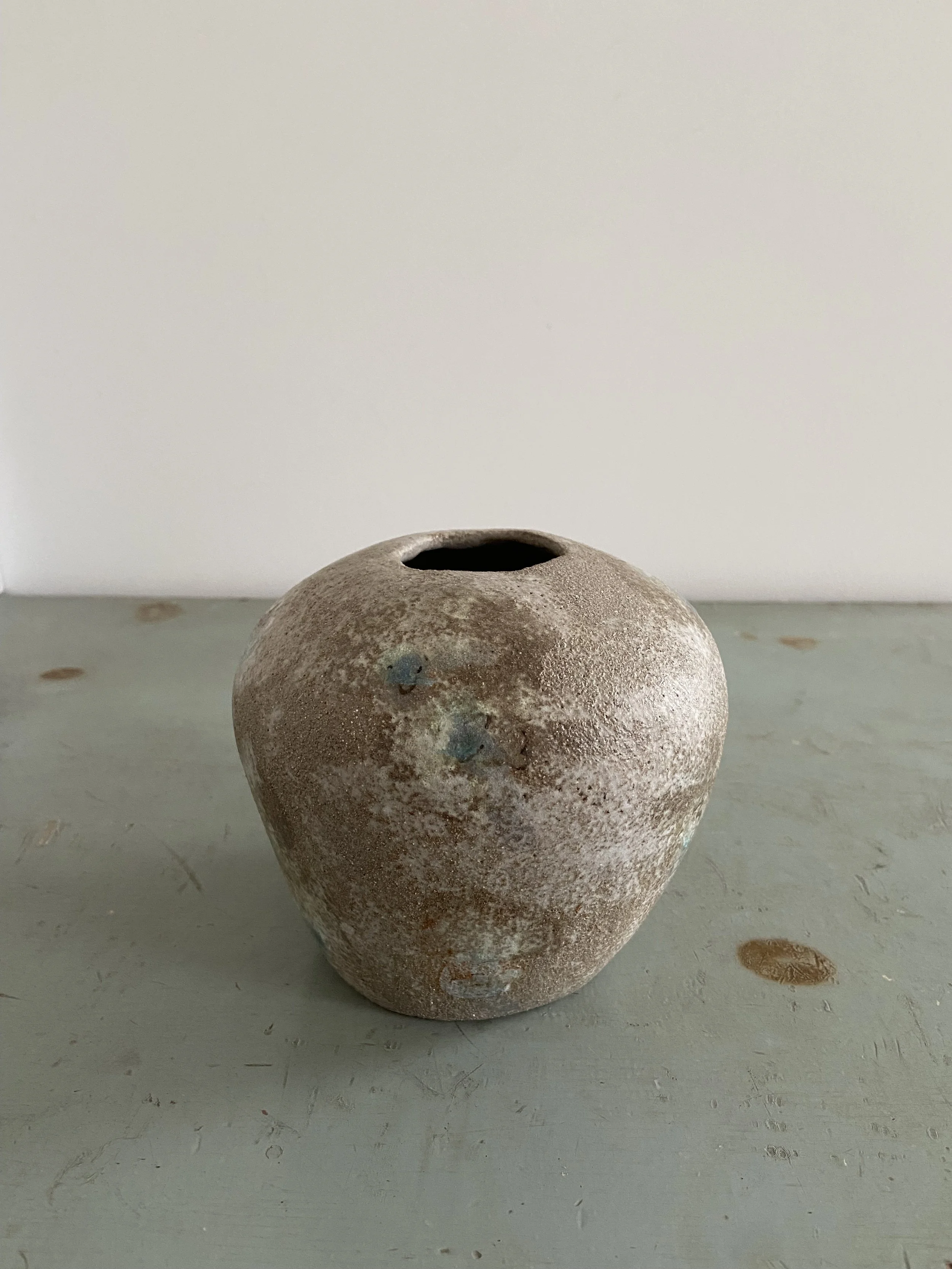 Coil built ceramic Moon Pot by Charlotte Salt