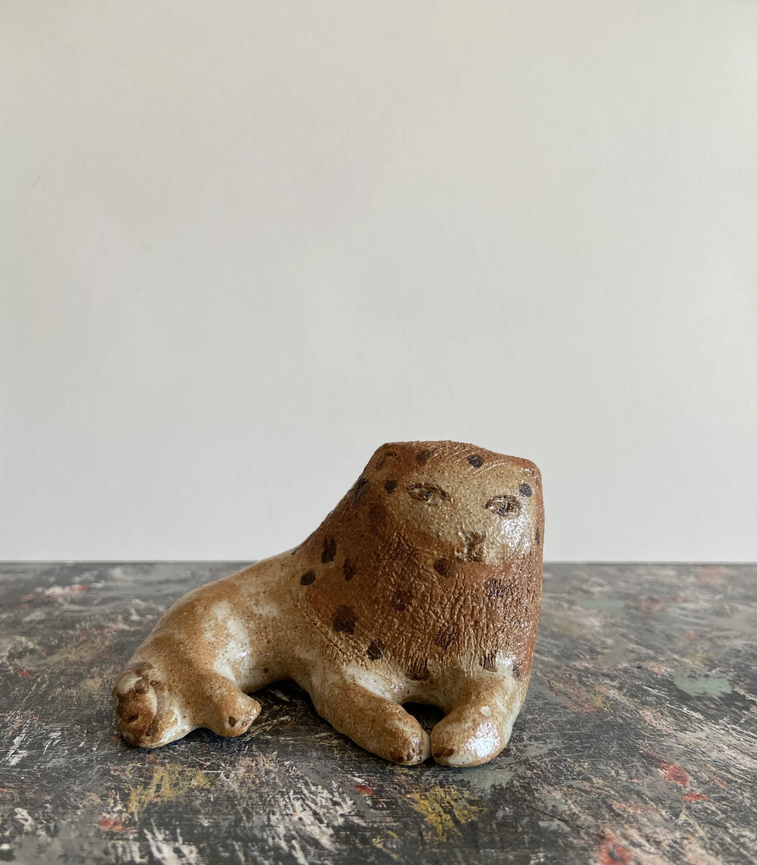 Handmade ceramic lion by Charlotte Salt
