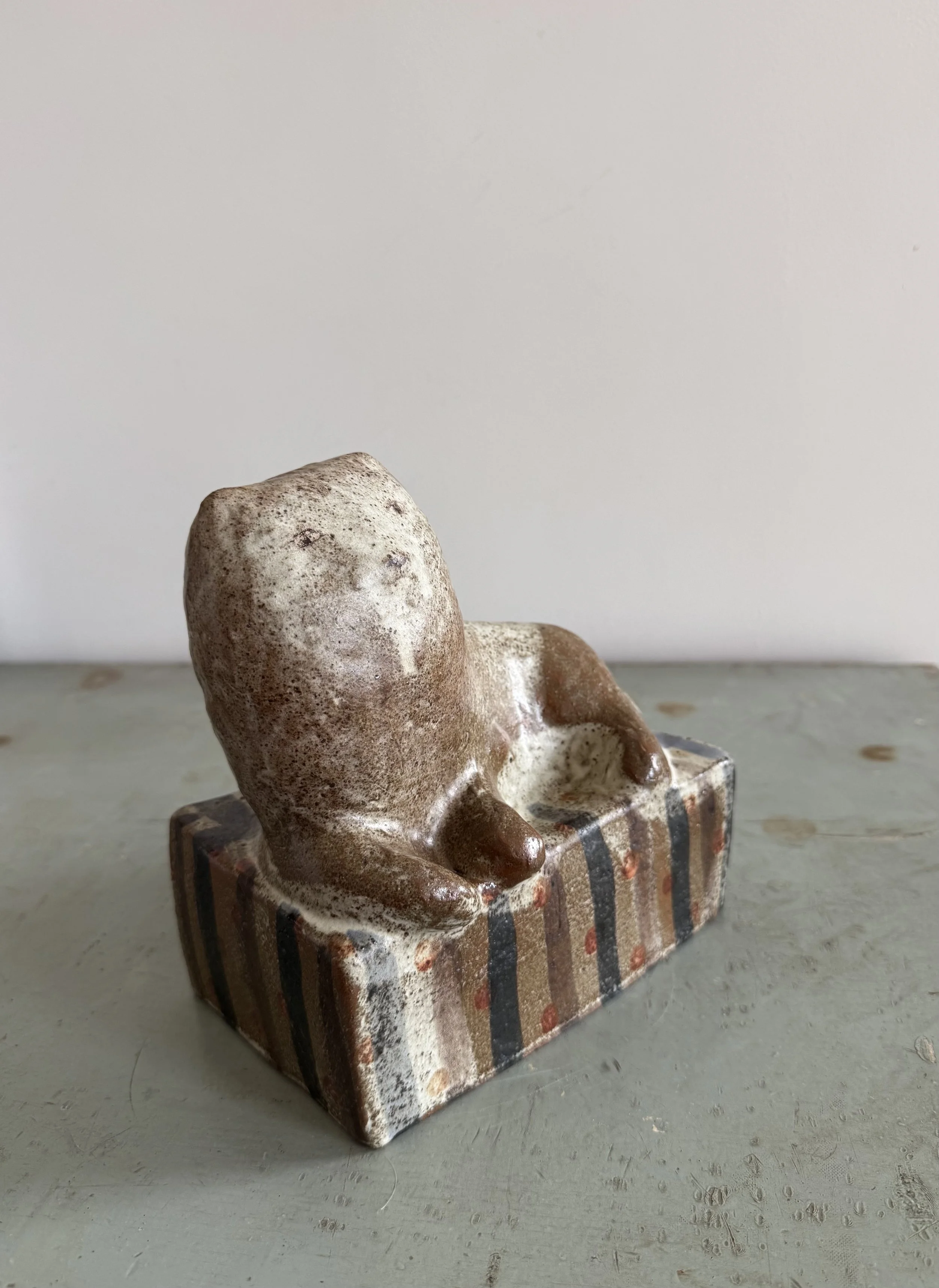 Ceramic lions by Charlotte salt