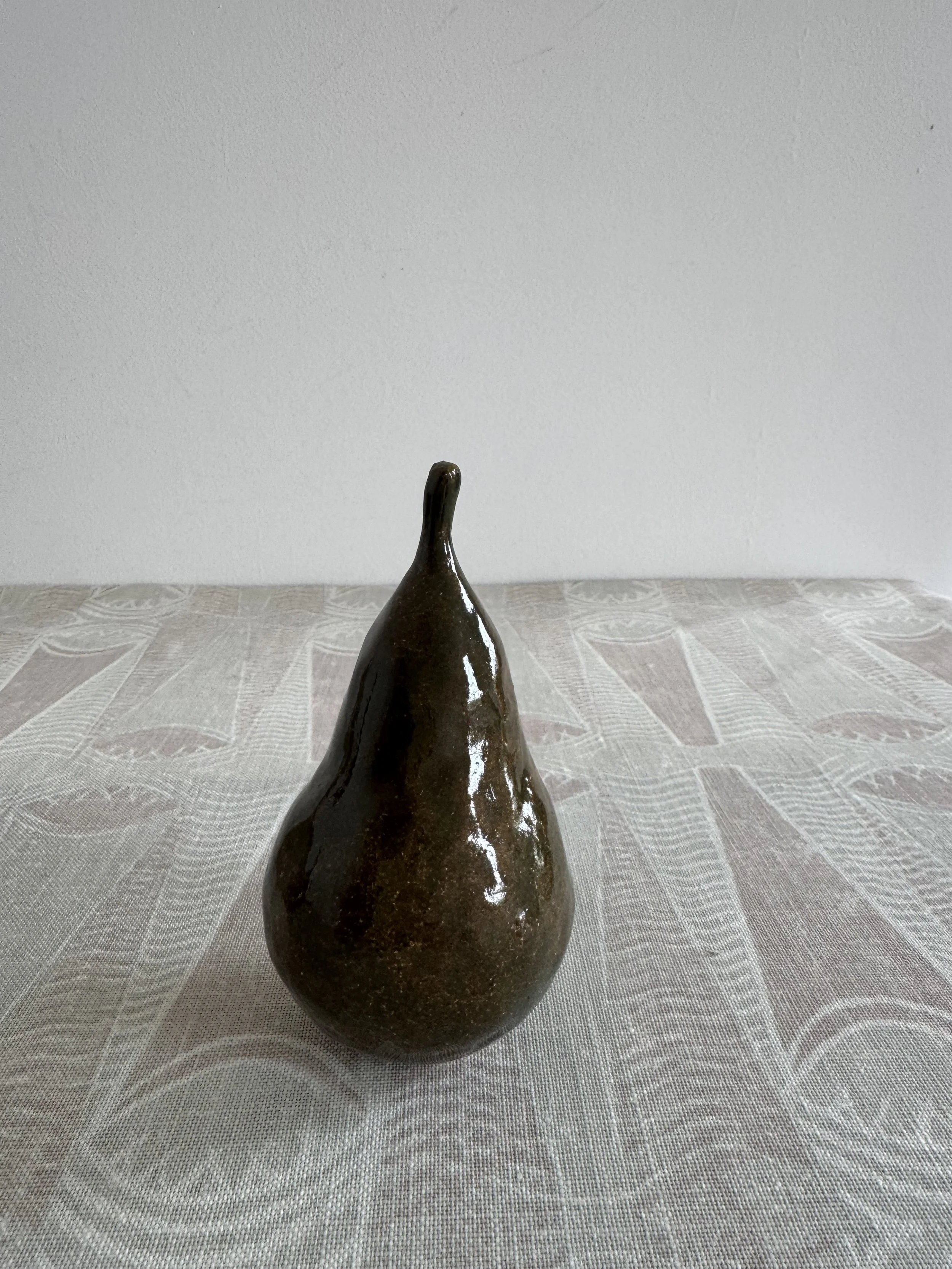 Handmade ceramic pinched pear by Charlotte Salt