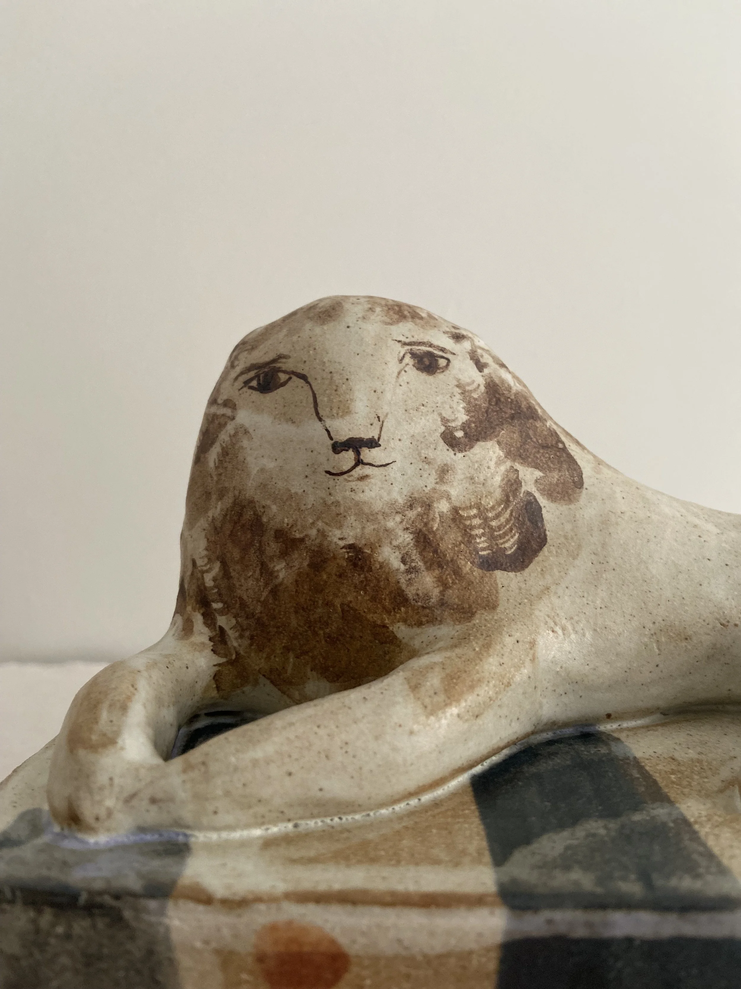 Stoneware lion by Charlotte Salt