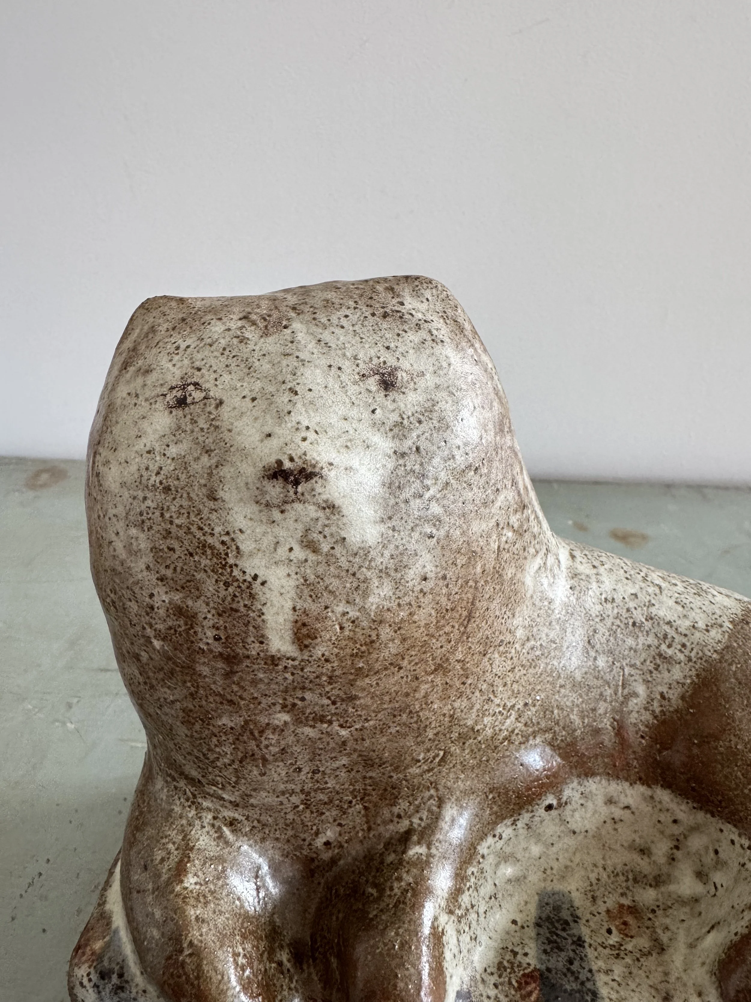 Ceramic lions by Charlotte salt