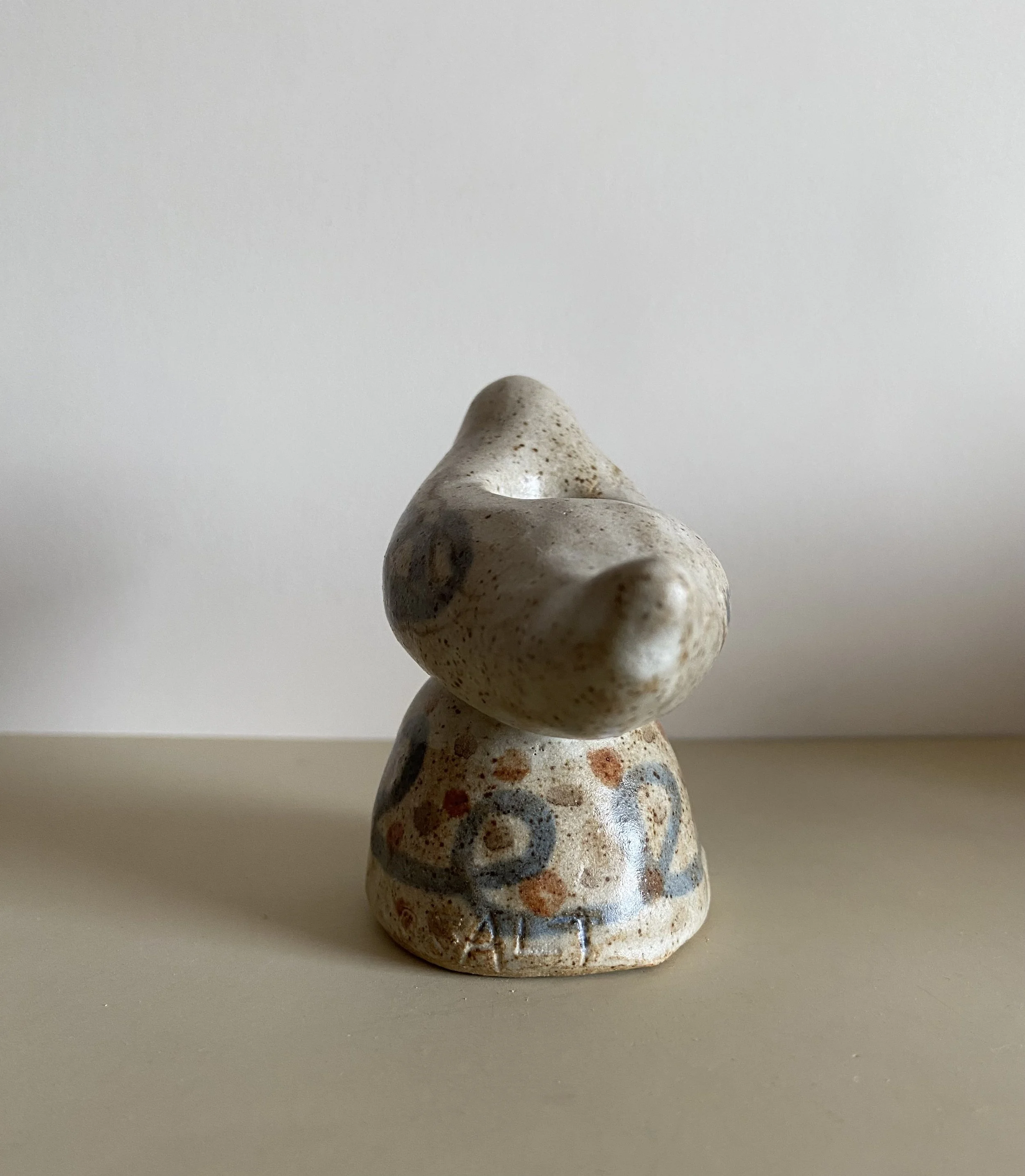 Ceramic bird candle holders by Charlotte Salt