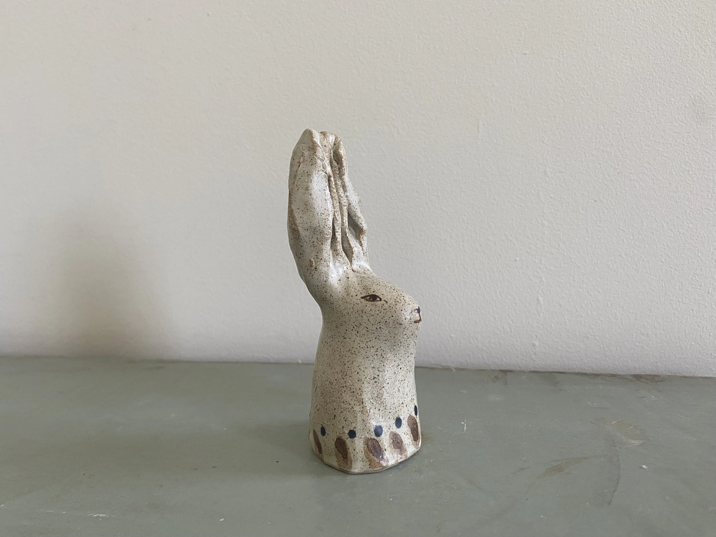 Handmade ceramic rabbits by Charlotte Salt