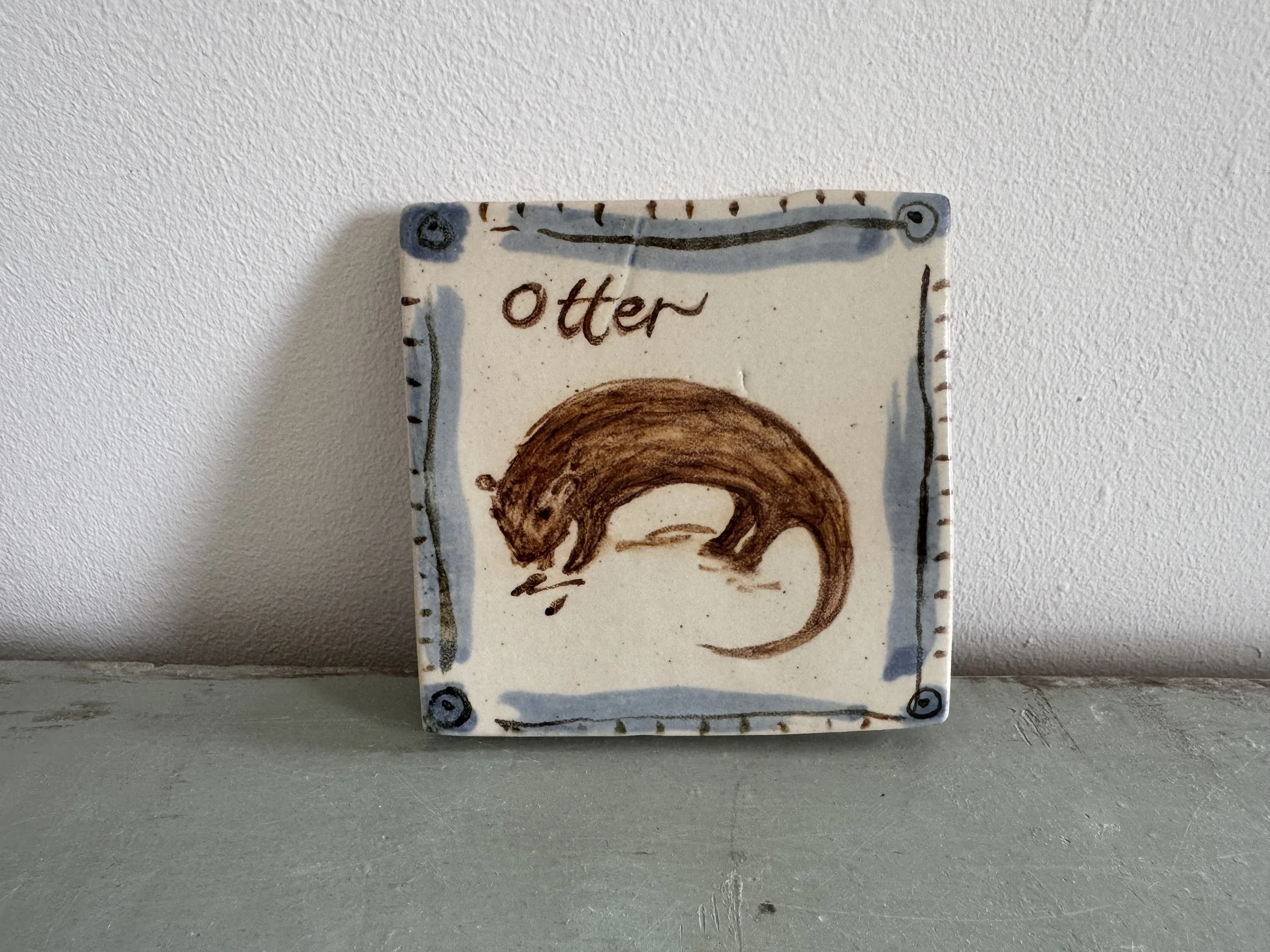Handmade ceramic tiles by Charlotte salt