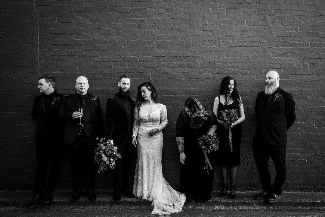 BAD ASS
Just look at this lot.  What a crew of absolute legends @styxandb0nes and @hieroglitch had with them on their big day.  A carefully curated crew of people that brought nothing but love, hugs, dance floor gold and guttural whoops!!
Be who you