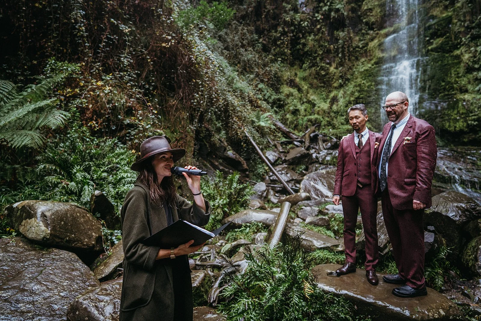 Erskine Falls elopement Otways elopement photographer waterfall wedding