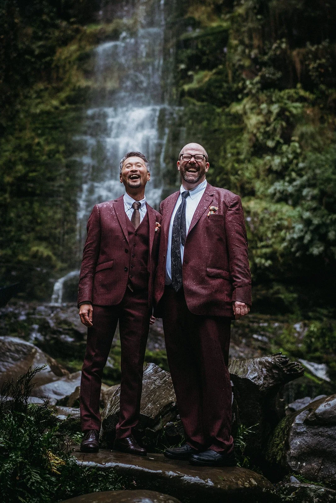 Victoria rainy wedding photography winter elopement Australia LGBTQ+ wedding