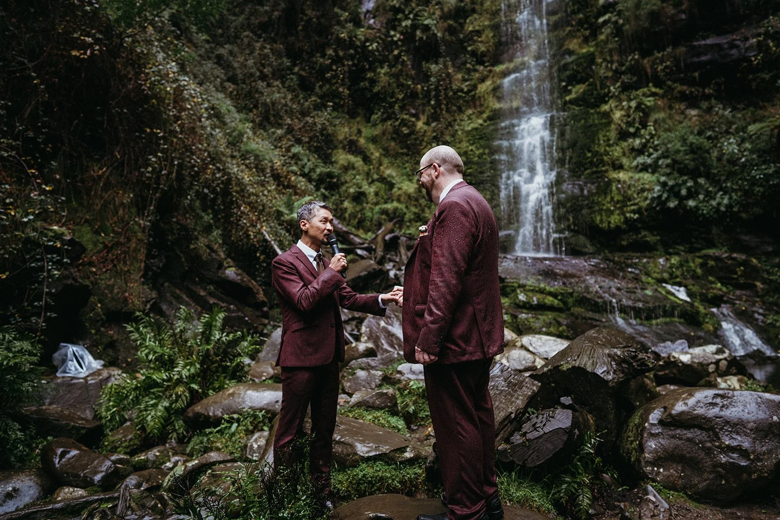 Victoria rainy wedding photography winter elopement Australia LGBTQ+ wedding