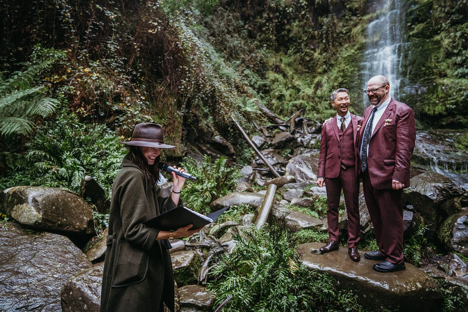 A Rainy Erskine Falls Elopement for Two Travellers in Love