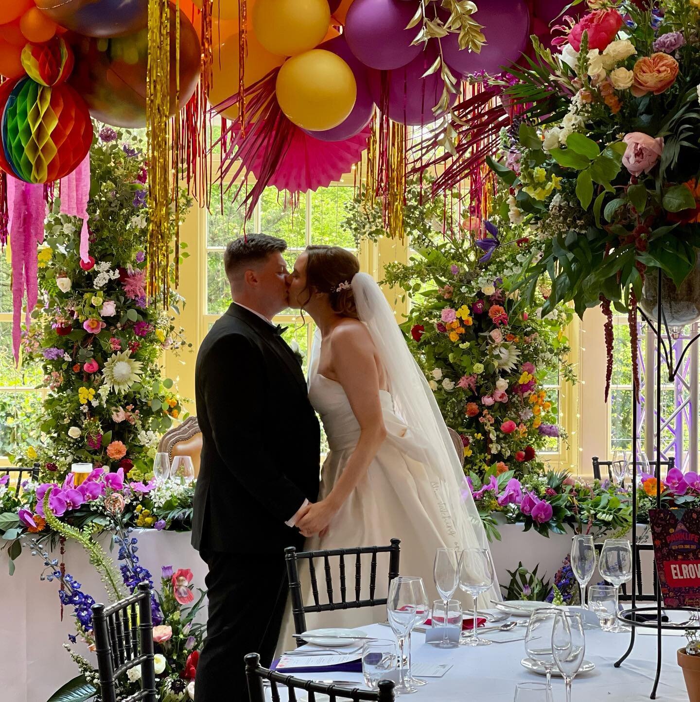 Massive Congratulations to these two gorgeous folks Jenni and Leon they were married yesterday surrounded by colourful flowers and fabulous friends &amp; family over at St Anne&rsquo;s Church Singleton, they celebrated afterwards at @mittonhall we ha