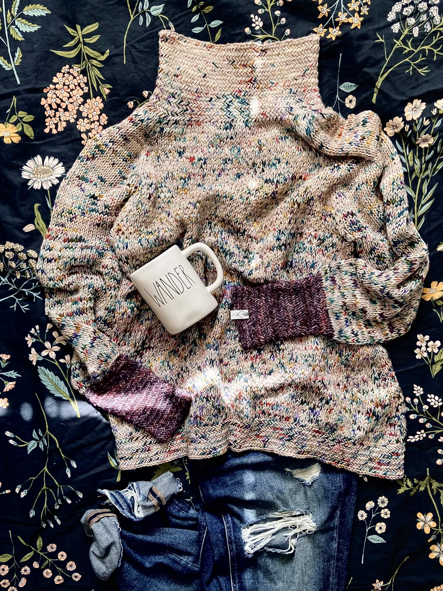 ニット+セーター EAPHI HAND DESIGN OVER KNIT 🩶Ash Heather TELJA sweater /Made to Order/ #telja #nordicsweater