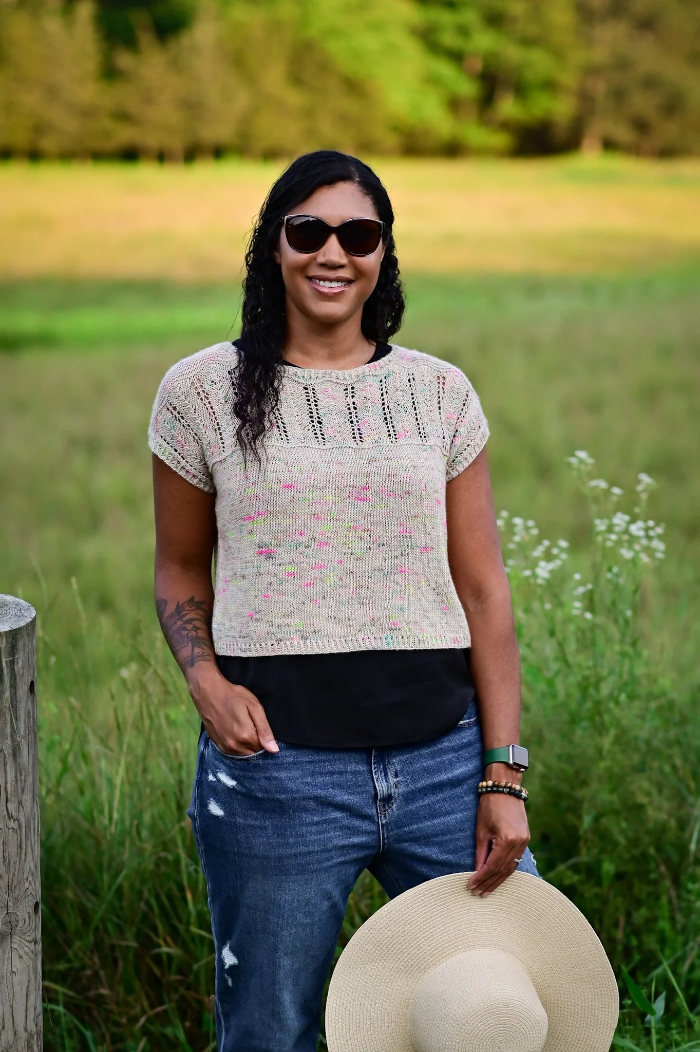 Wild Flowers tee — tif handknits
