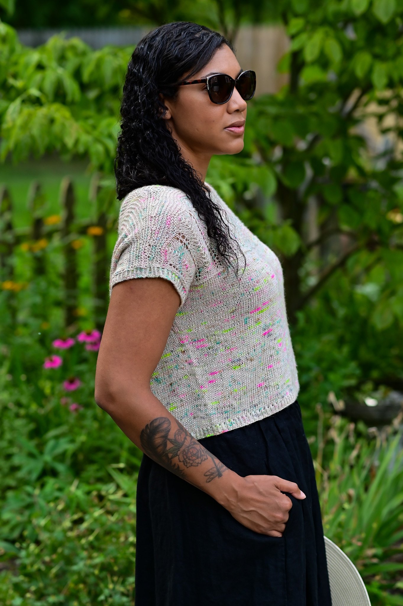 Wild Flowers tee — tif handknits