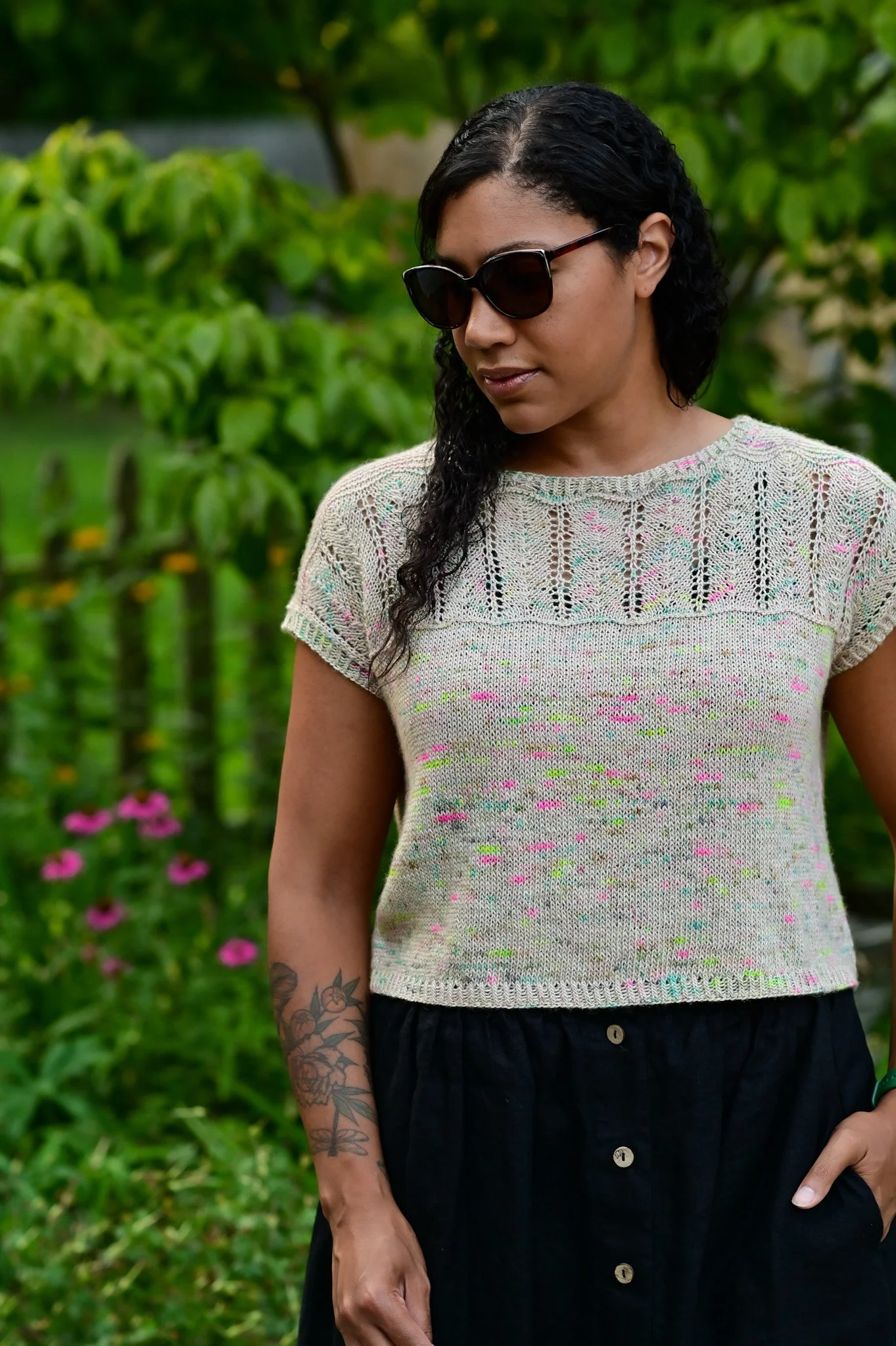 Wild Flowers tee — tif handknits