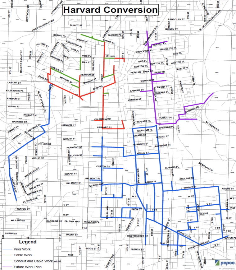Harvard Conversion Project - Pepco update and outages this week