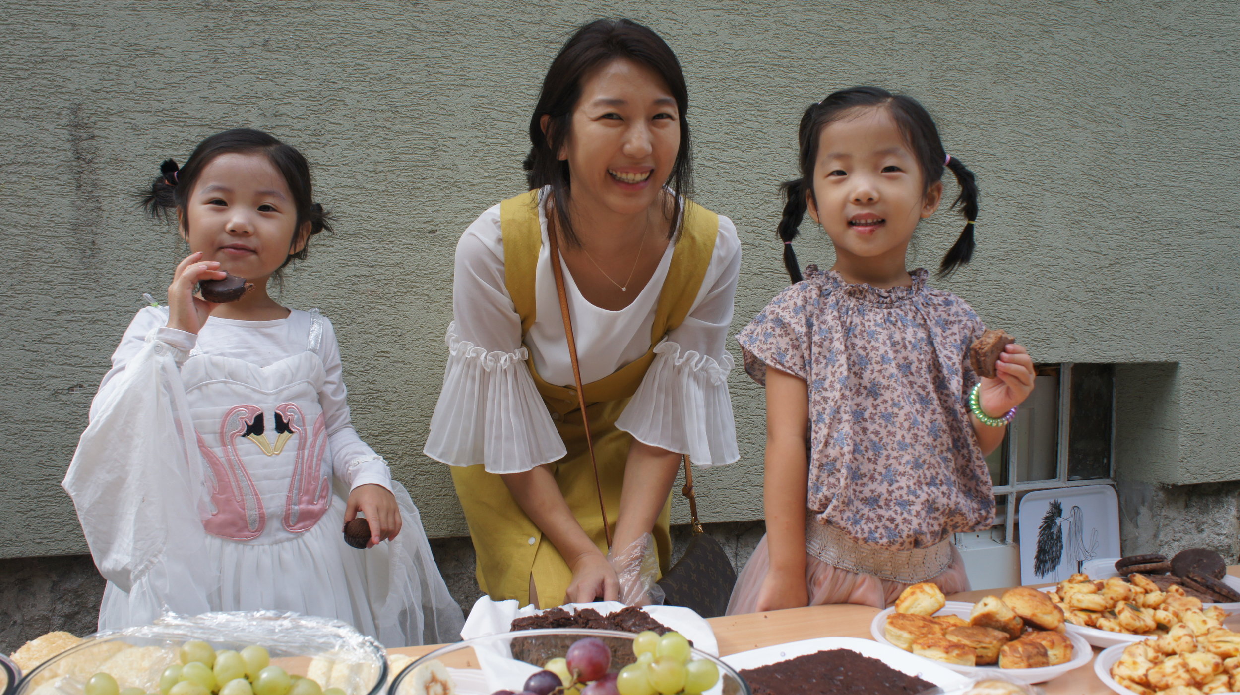 International Food Table Korean Family