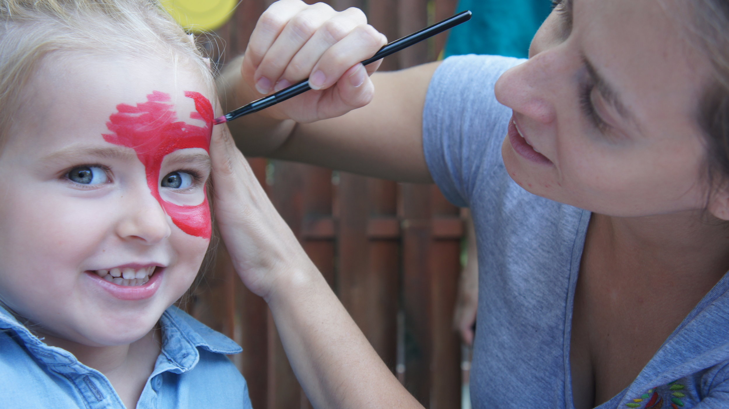 Teacher and Child Face Paint Spiderman