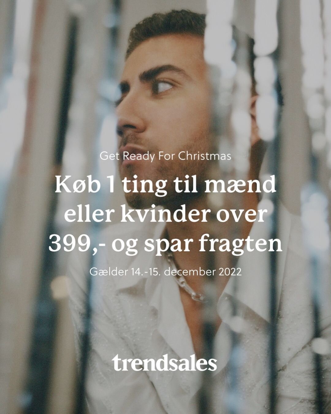 Vi har en tidlig julegave til dig❣️ K&oslash;b 1 ting til m&aelig;nd eller kvinder over 399 kr. &ndash; s&aring; giver vi fragten! Tilbuddet g&aelig;lder 14. &amp; 15. december 2022. 

Get Ready For Christmas. Secondhand.