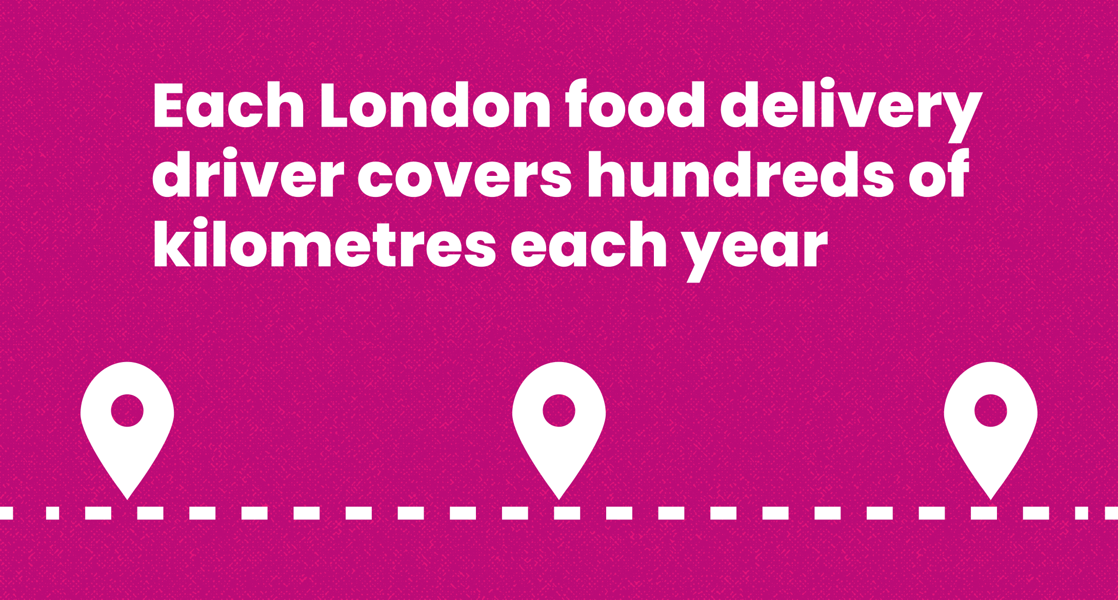 Each London food delivery driver covers hundreds of kilometers each year