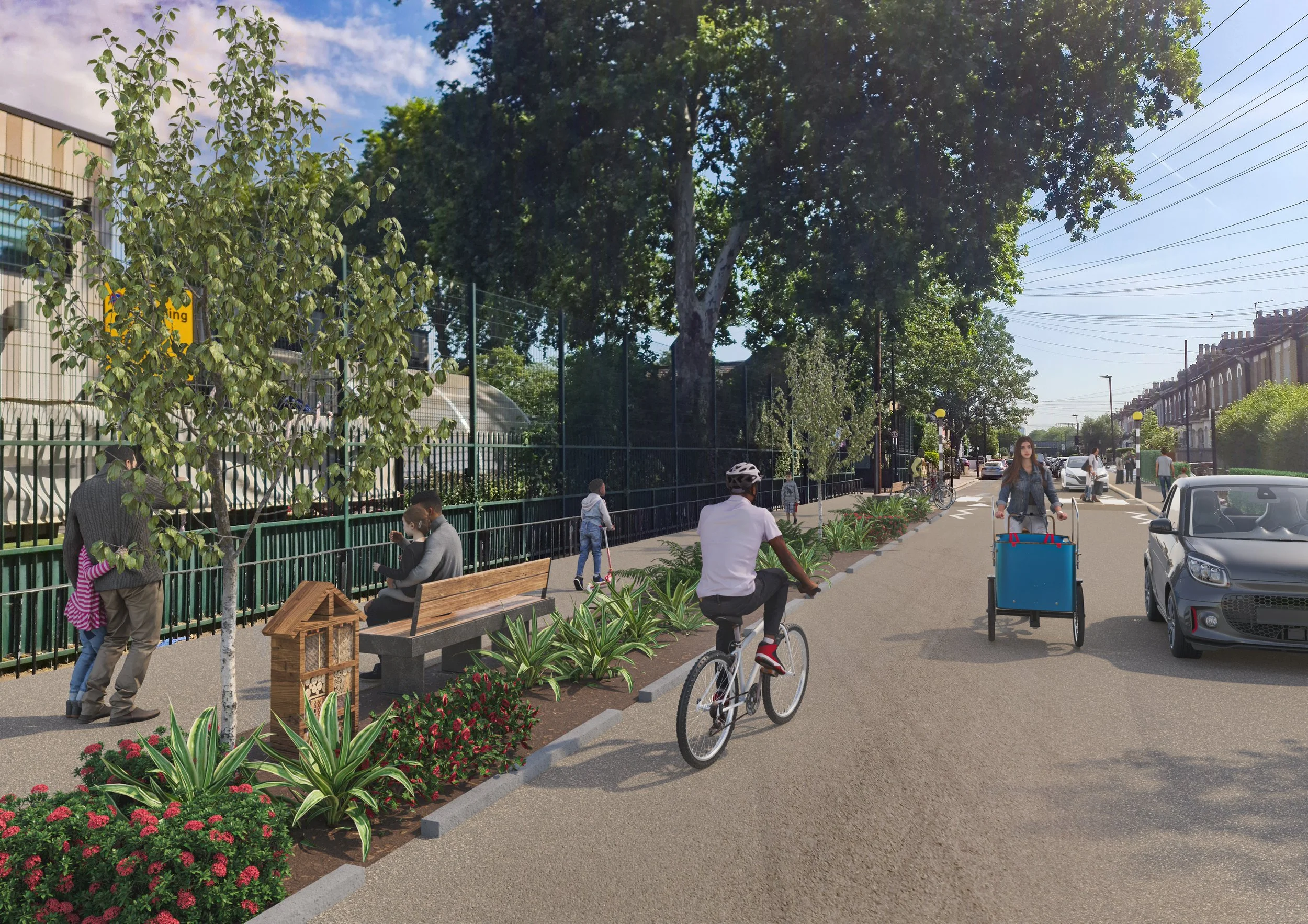 Visualisation of what residents want this section of Sebert Road to look like in the future.