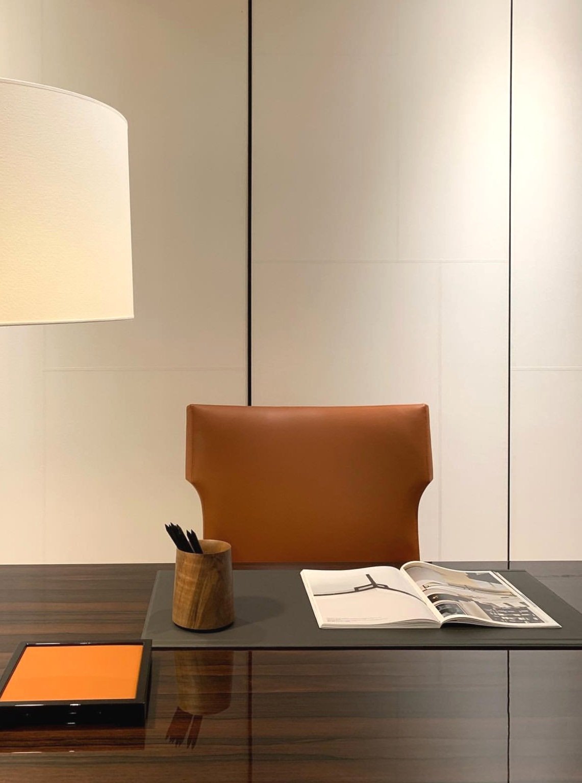 Desmond Corcoran European walnut holder @ christian Liaigre Korea